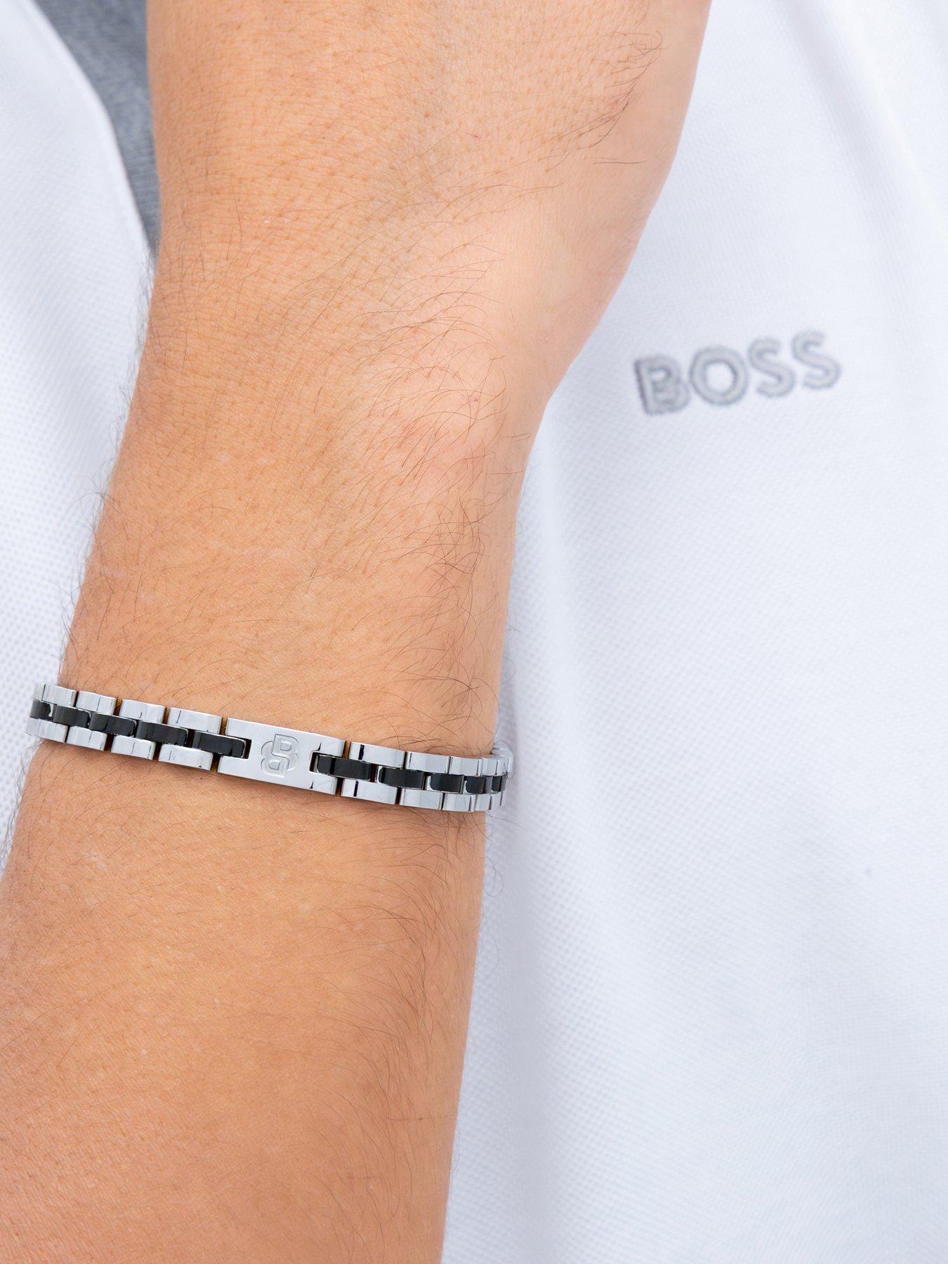 Image 4 of 7 of BOSS Gents BOSS Archer Two-Tone (Stainless Steel/Black PVD) Bracelet