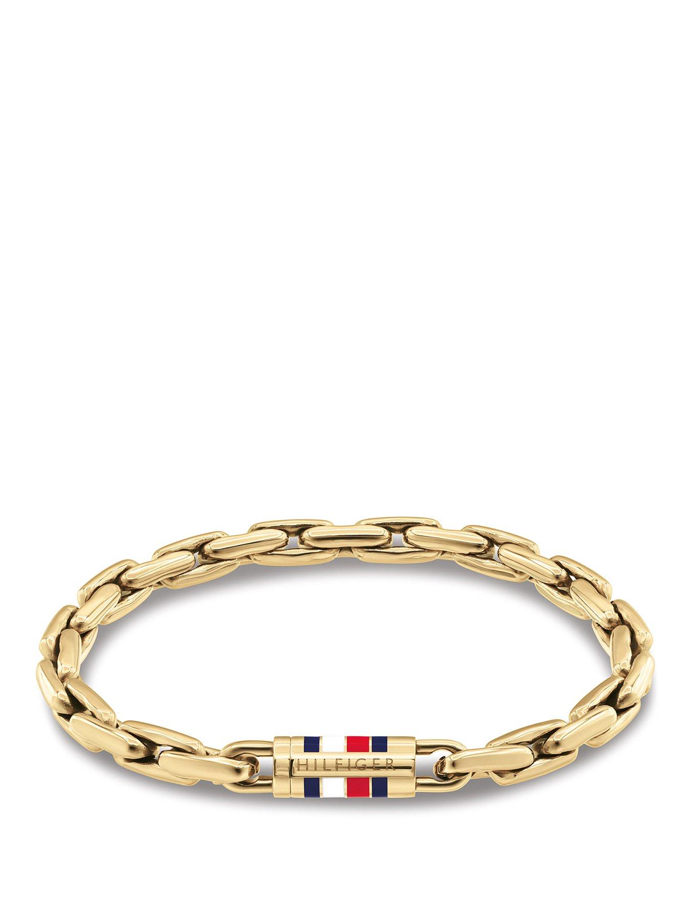 Tommy Hilfiger Men's Gold Plated Chain Bracelet, Gold, Men