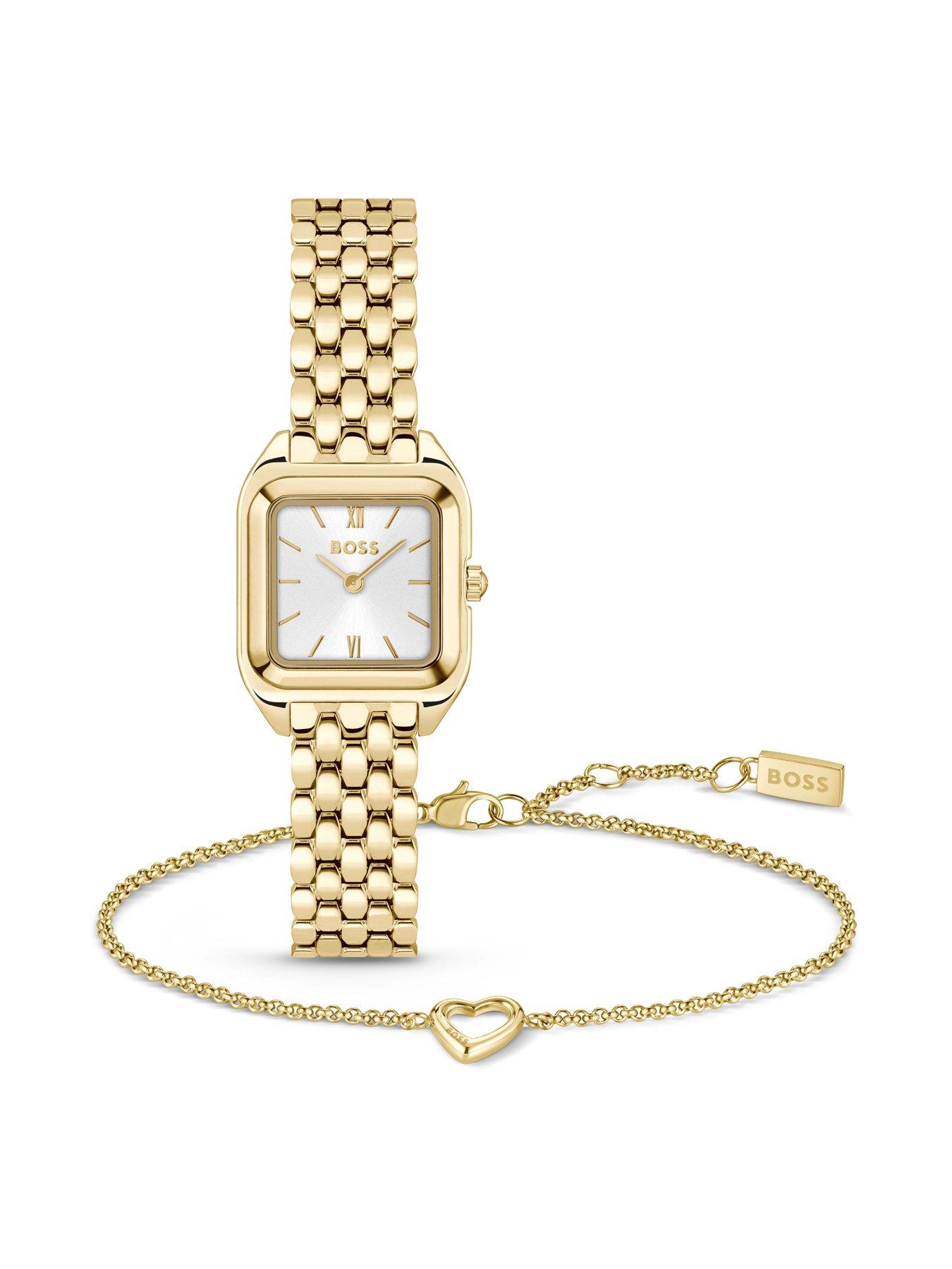Image 2 of 2 of BOSS Giftset Mae Petite Gold Ip Watch and Bracelet