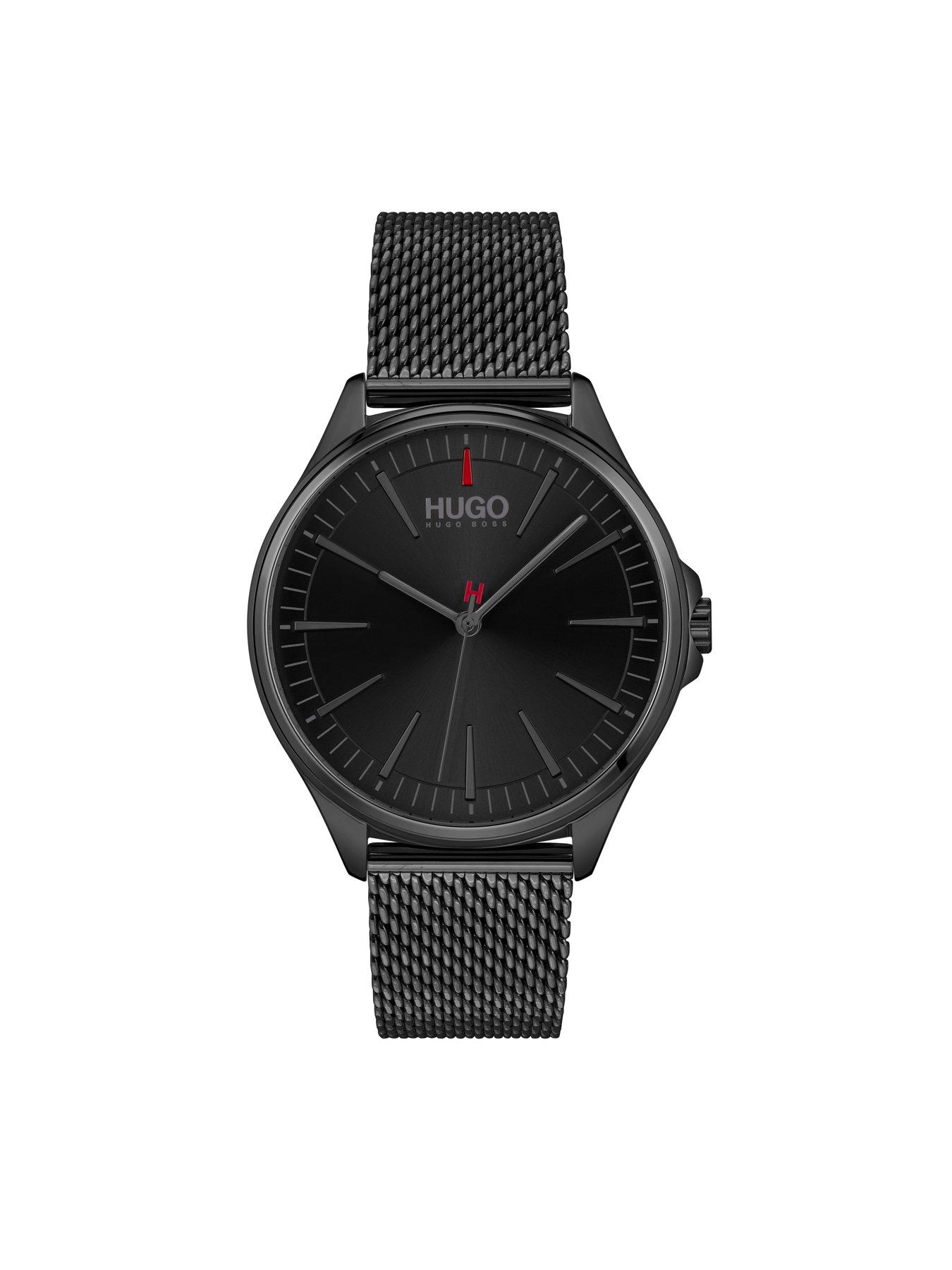 Image 2 of 3 of HUGO Gents Hugo SMASH Black IP Watch & Cardholder Gift Set