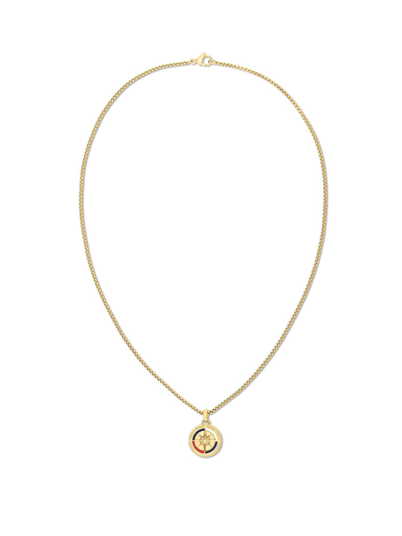 Image 1 of 3 of Tommy Hilfiger Men's Gold Plated Pendant Necklace