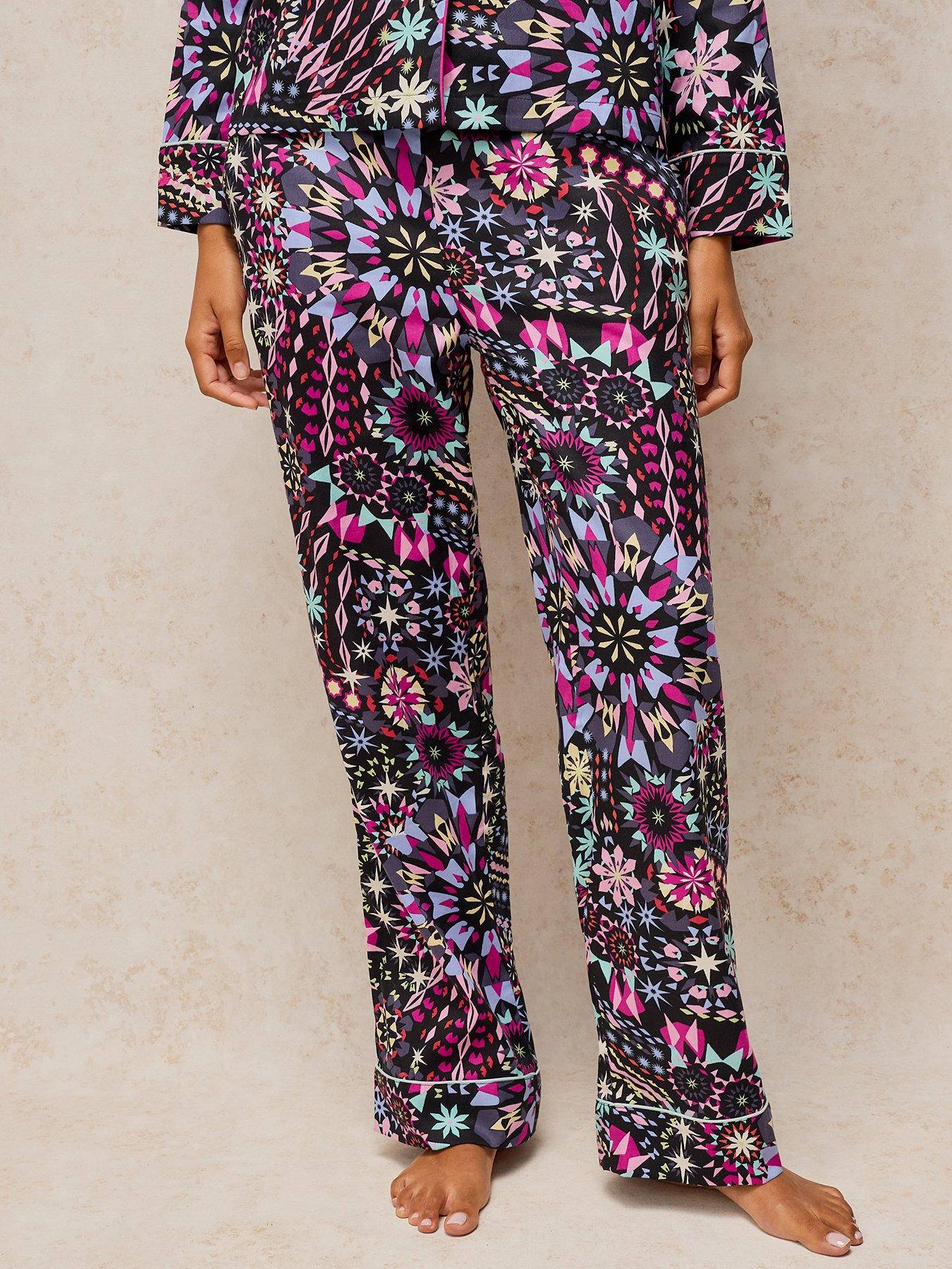 Image 1 of 5 of White Stuff Womens Nina PJ Bottoms - Black