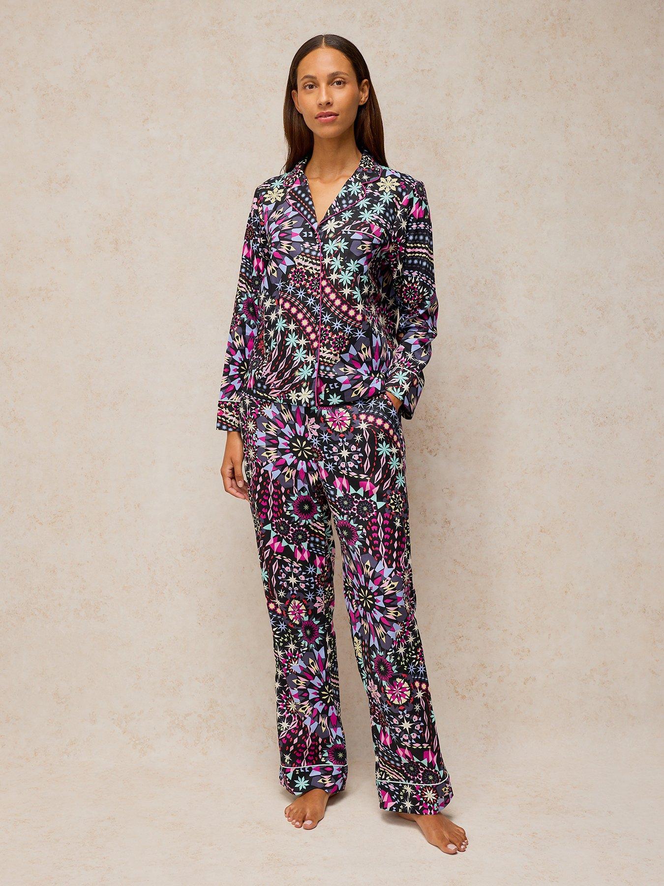 Image 3 of 5 of White Stuff Womens Nina PJ Bottoms - Black