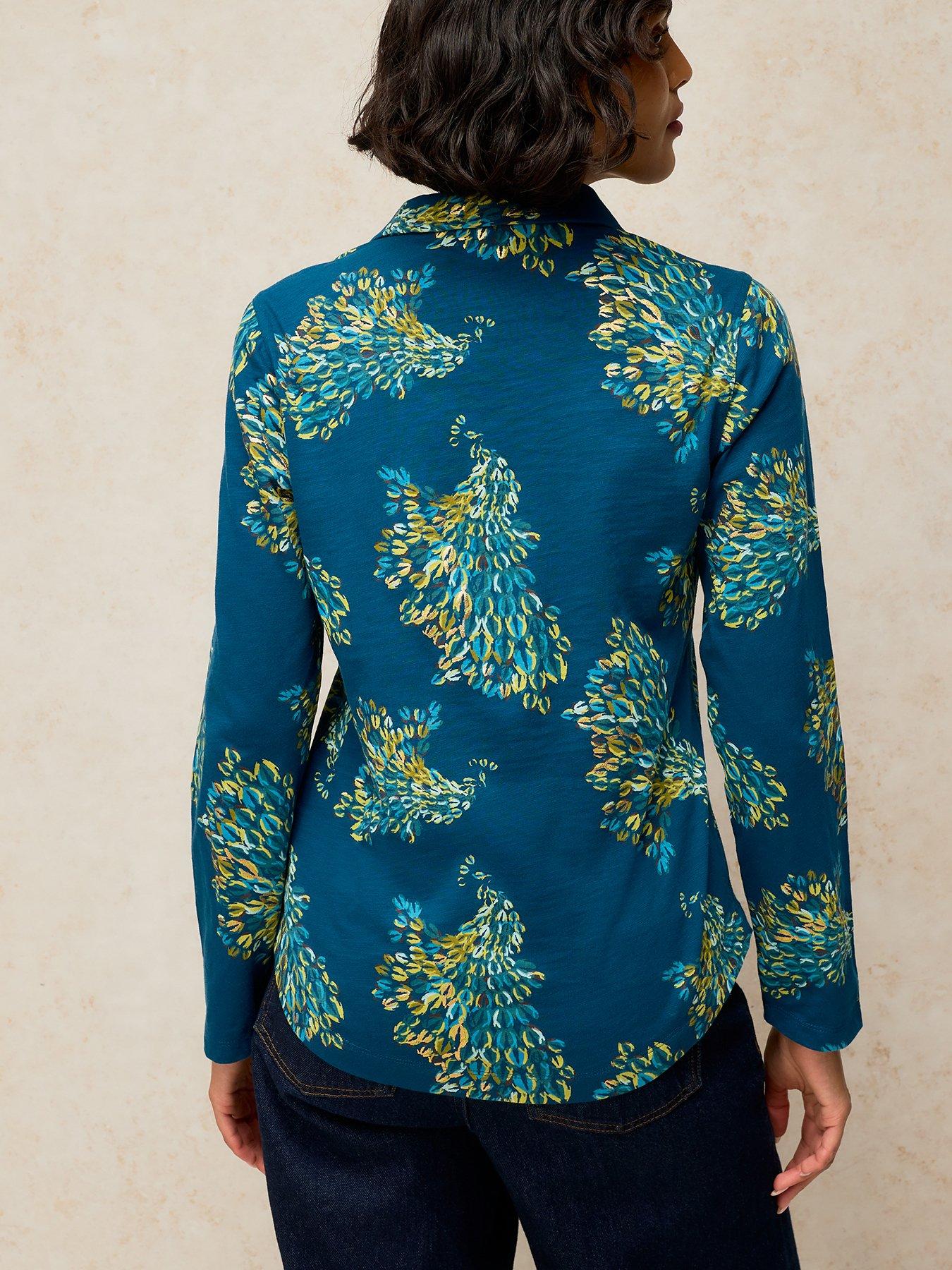 Image 2 of 5 of White Stuff Annie Jersey Foil Shirt