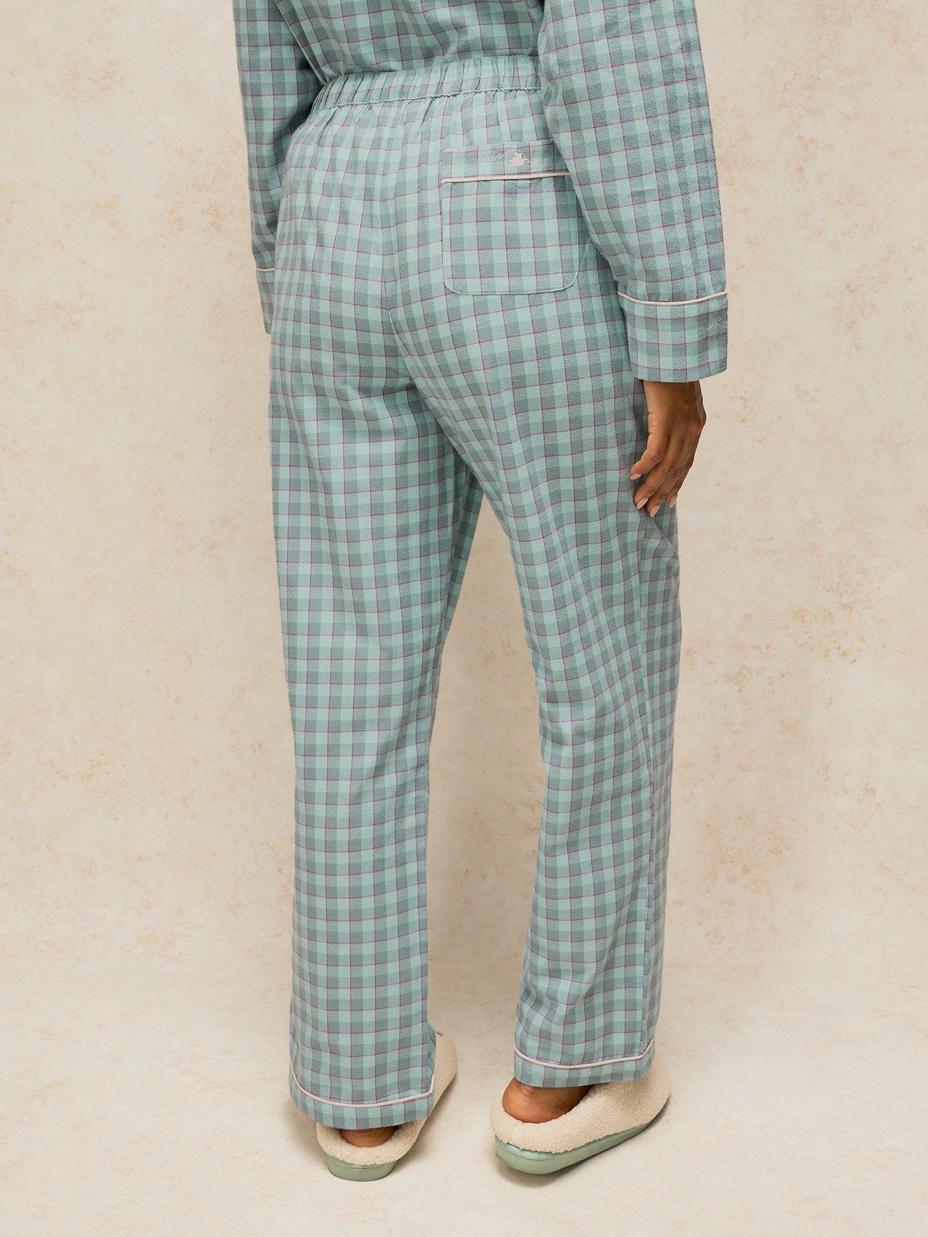 Image 2 of 5 of White Stuff Womens Noemi Check Pyjama Bottoms - Blue