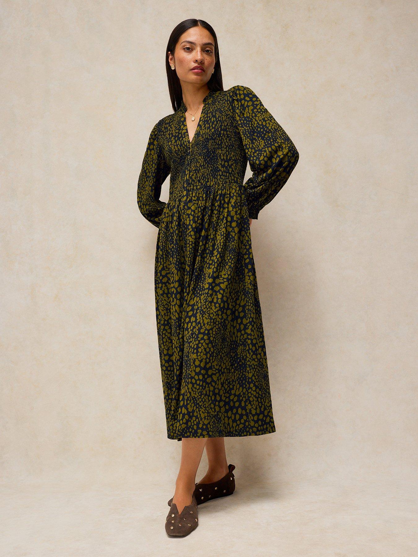 Image 1 of 5 of White Stuff Ada Shirred Dress