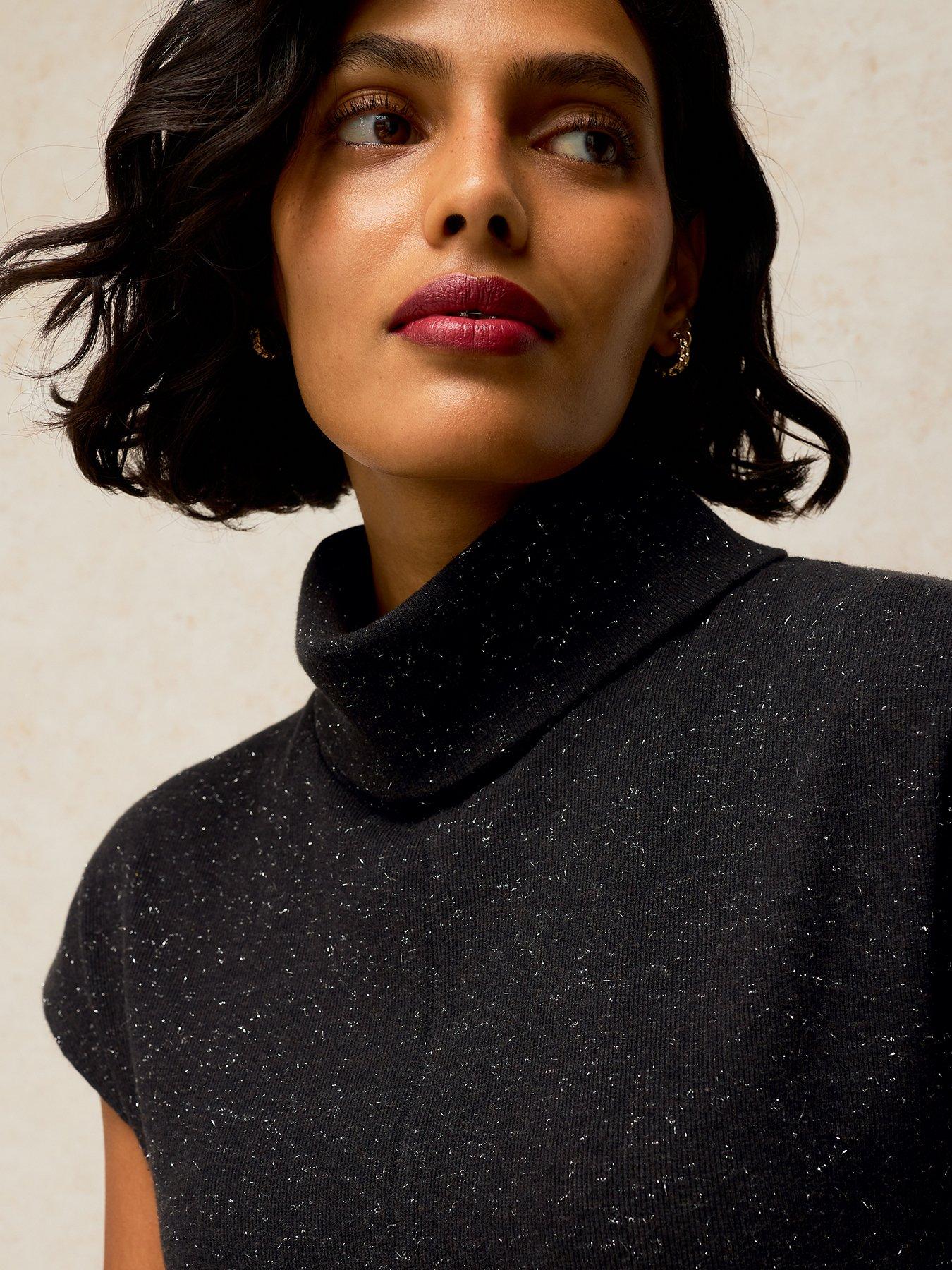 Image 4 of 5 of White Stuff Ruby Roll Neck Sparkle Dress