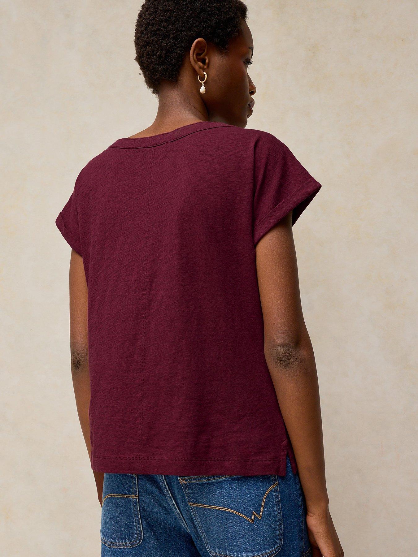 Image 2 of 6 of White Stuff Nina Notch Button Tee