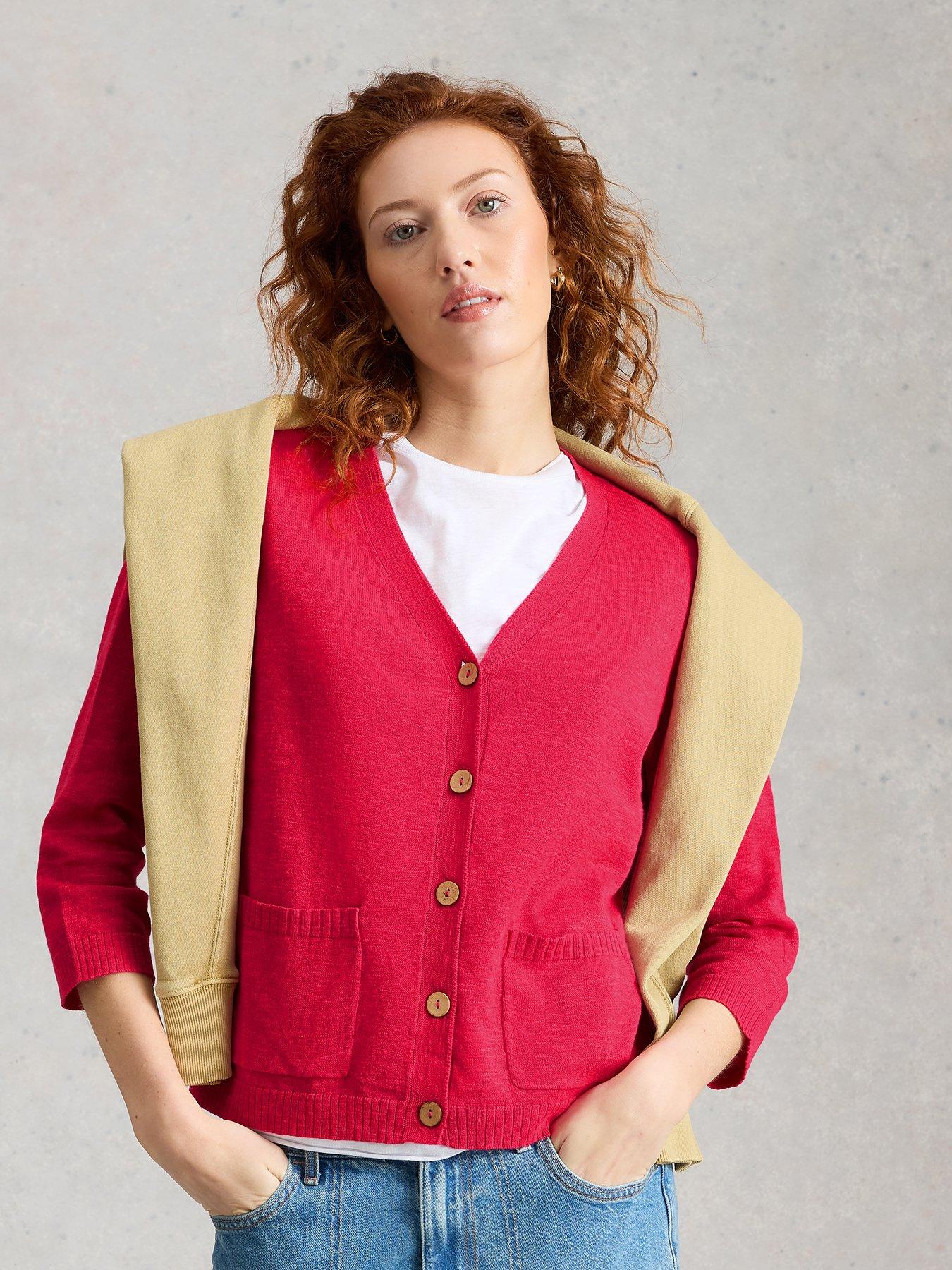 White Stuff Nova Button-Through Cardigan - Pink