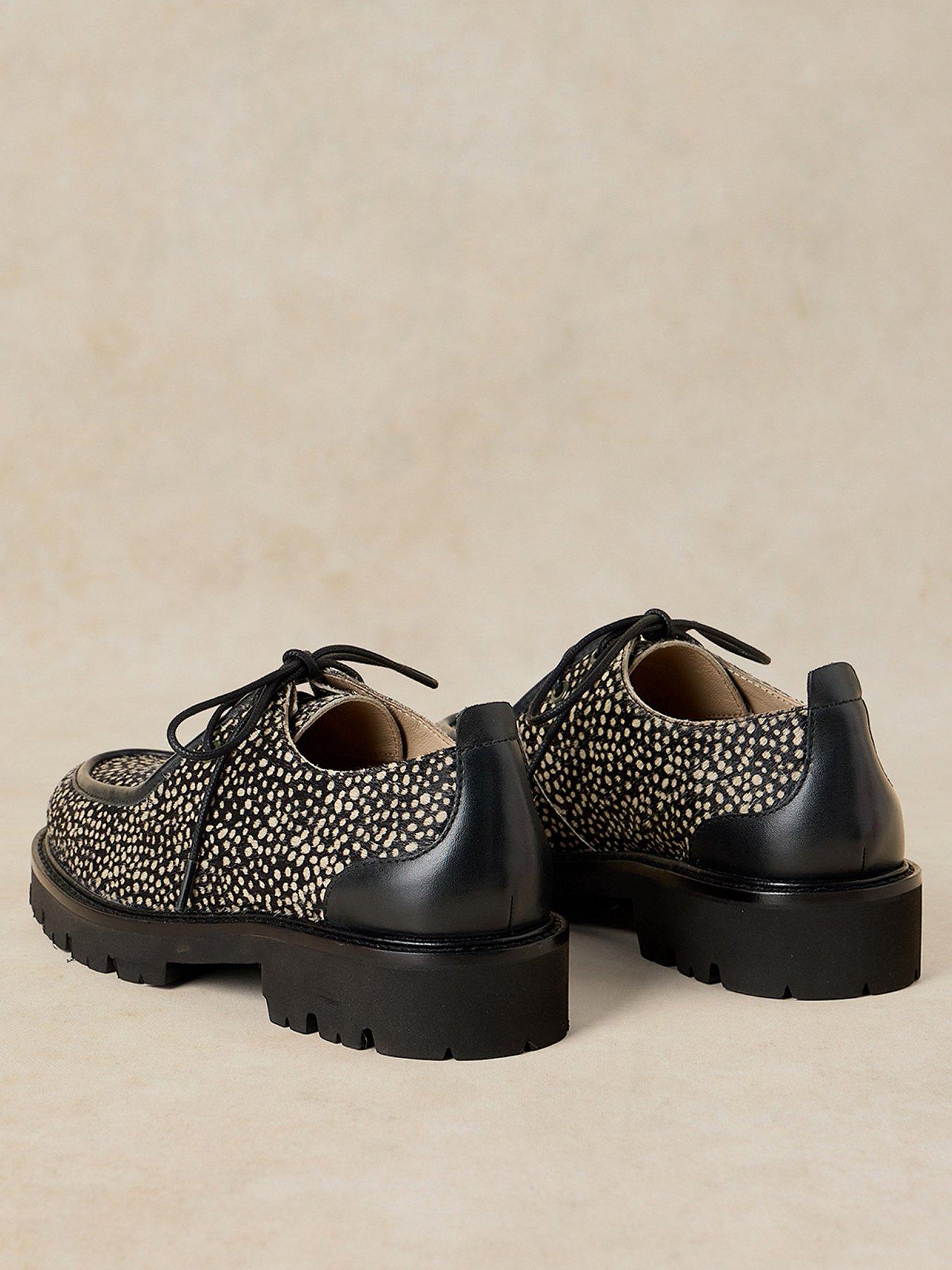 Image 3 of 3 of White Stuff Womens Lola Chunky Lug Sole Wallabee Shoes - Black