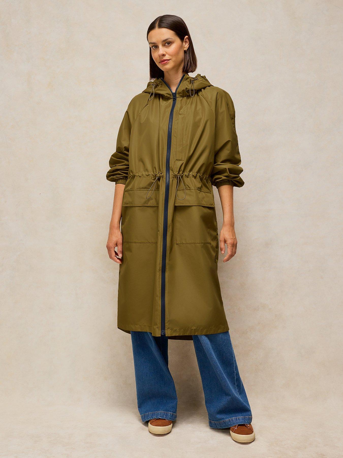 Image 1 of 5 of White Stuff Womens Marielle Showerproof Coat - Green