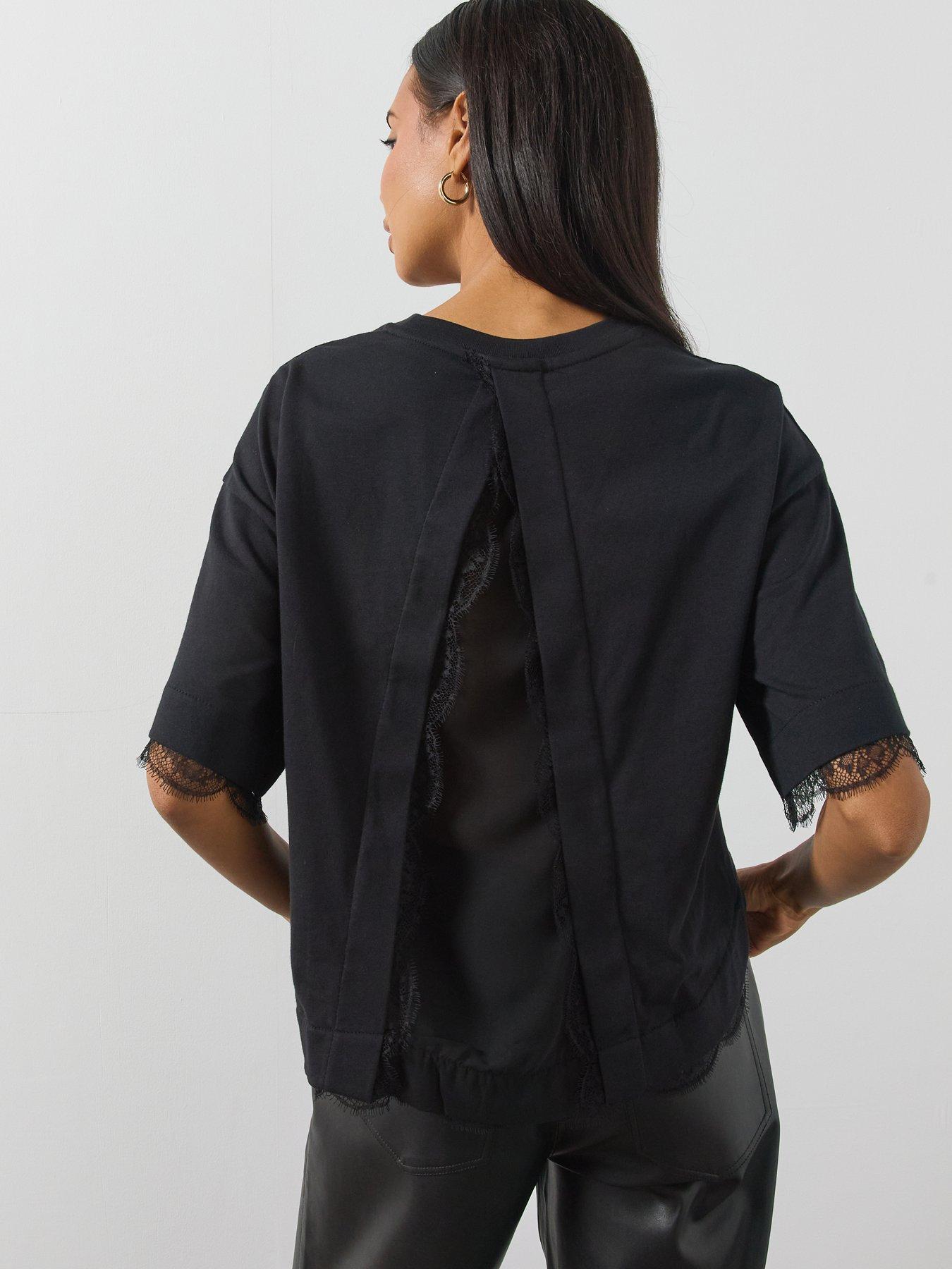 Image 2 of 6 of AllSaints Nia Lace Tee