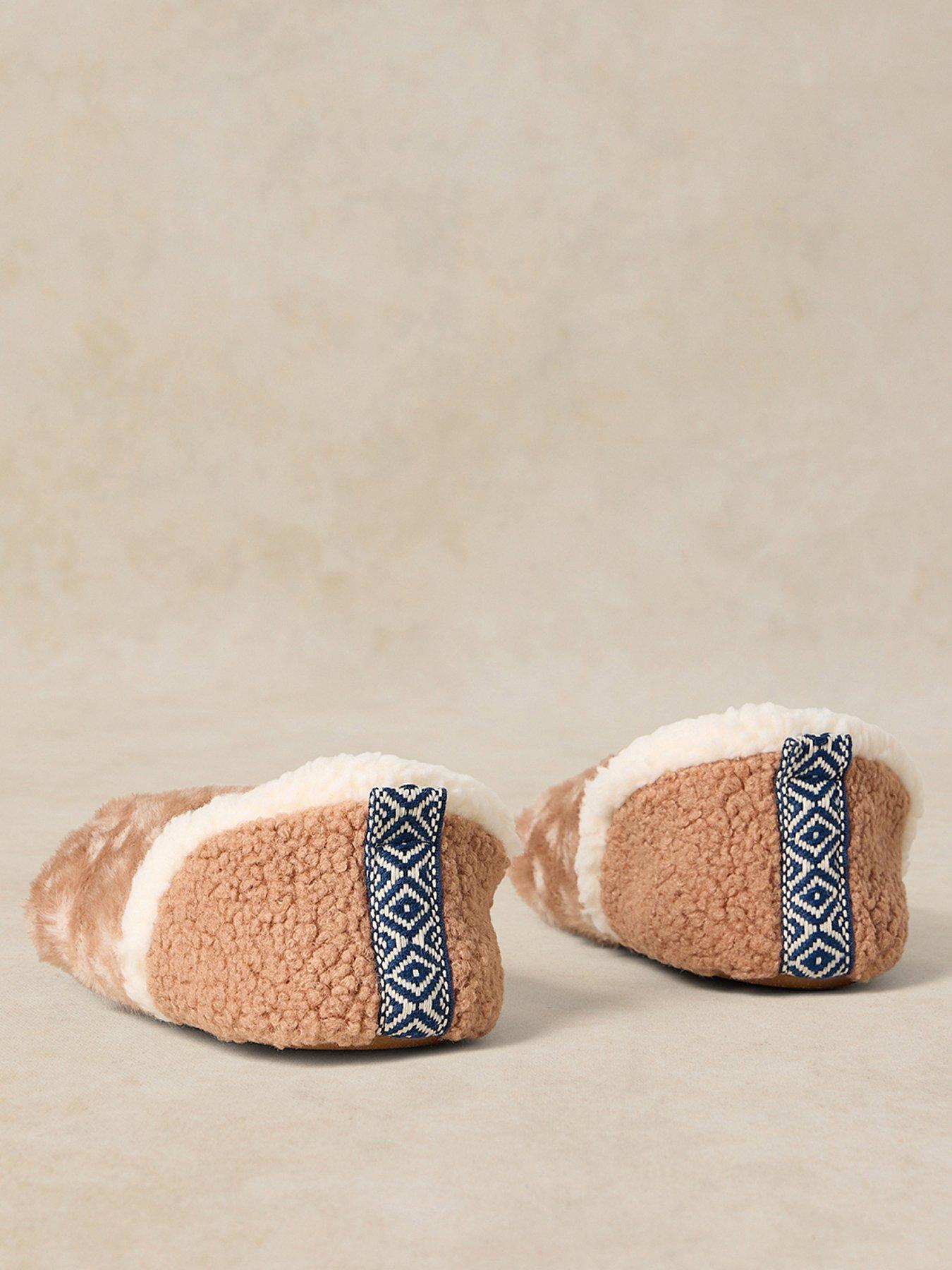 Image 3 of 3 of White Stuff Womens Reya Faux Fur Slippers - Brown