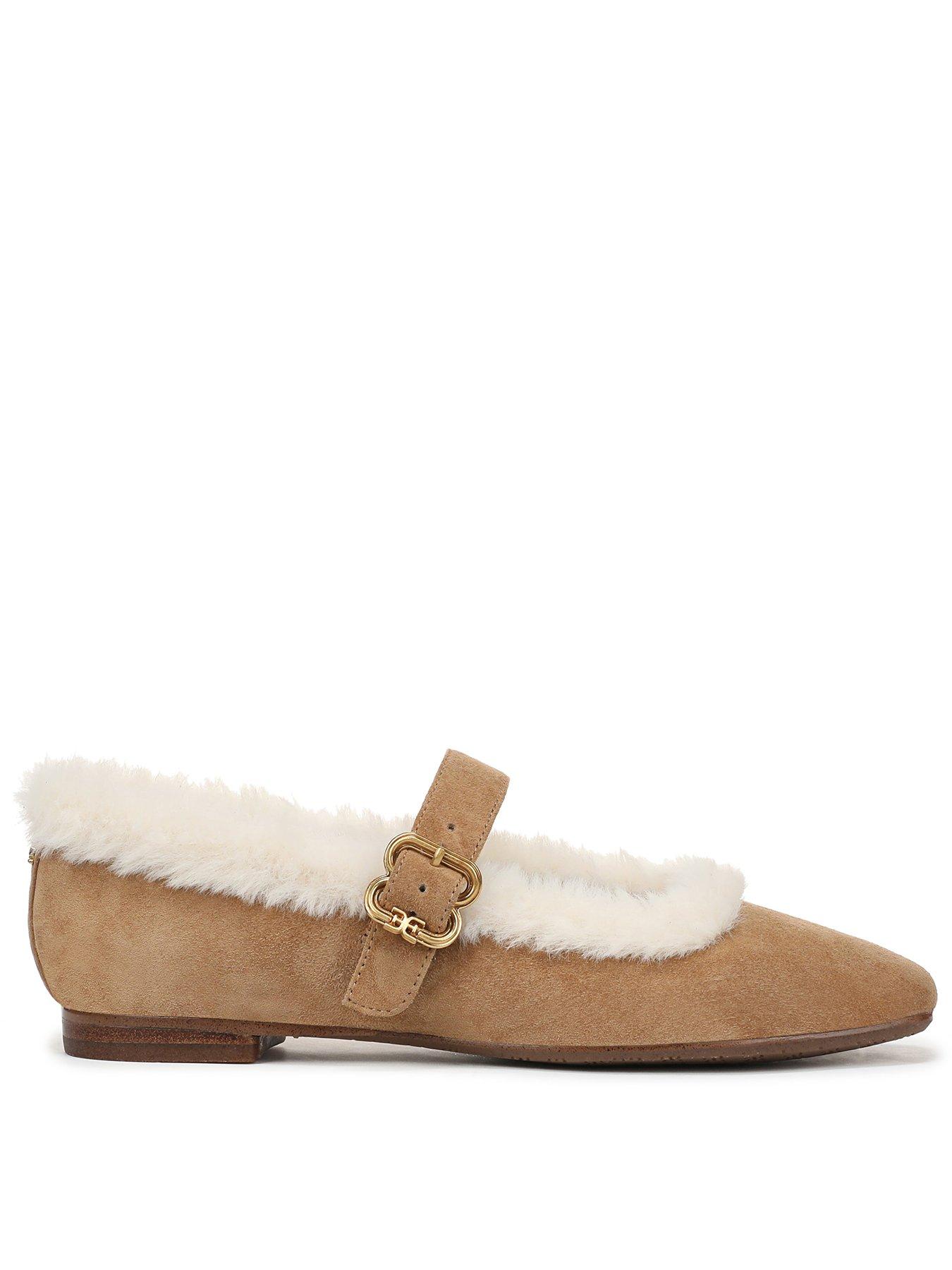 Image 1 of 6 of SAM EDELMAN Michaela Fur Lined Mary Jane Pump - Light Brown
