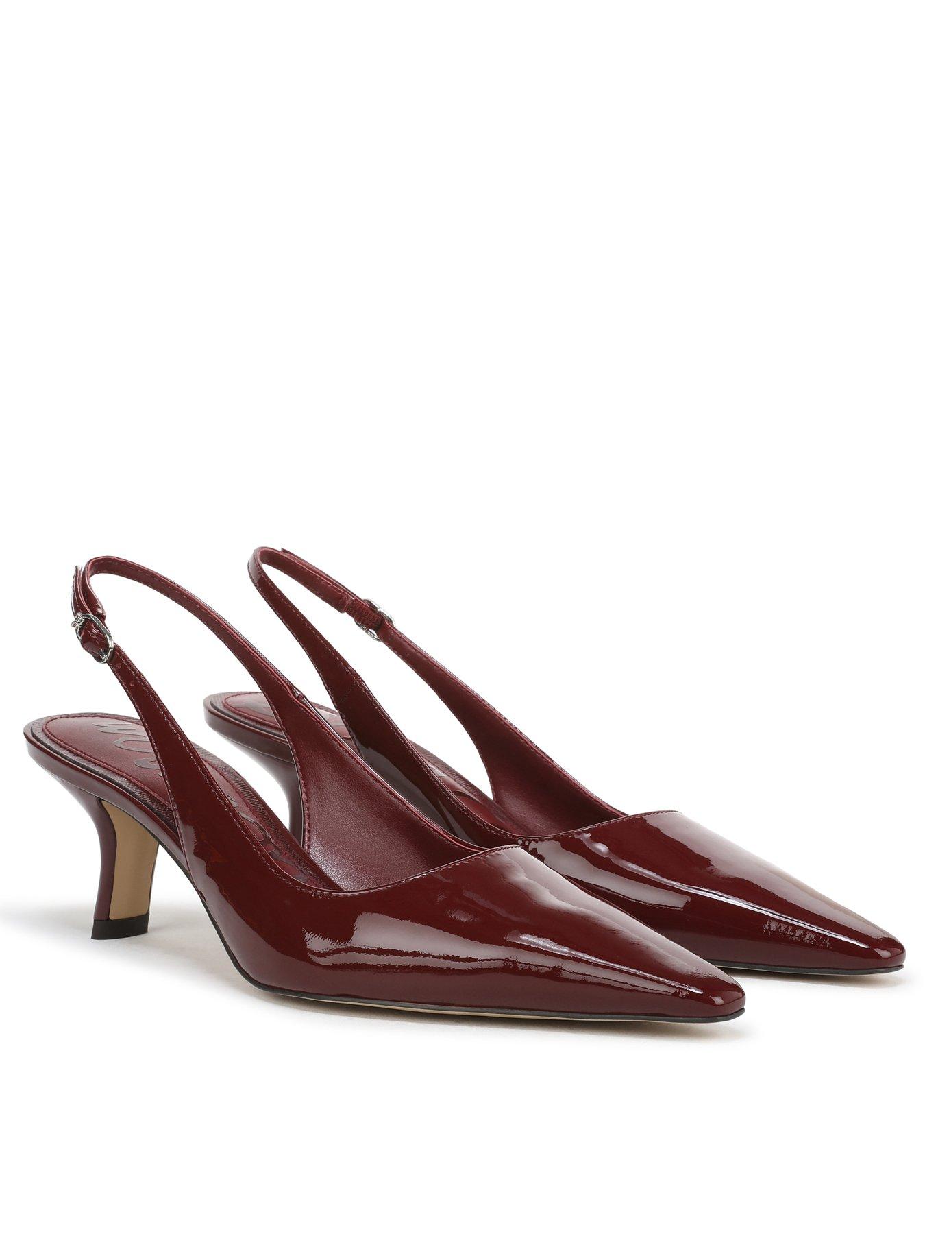 Image 6 of 6 of SAM EDELMAN Bianka Sling Back Heeled Pump - Red