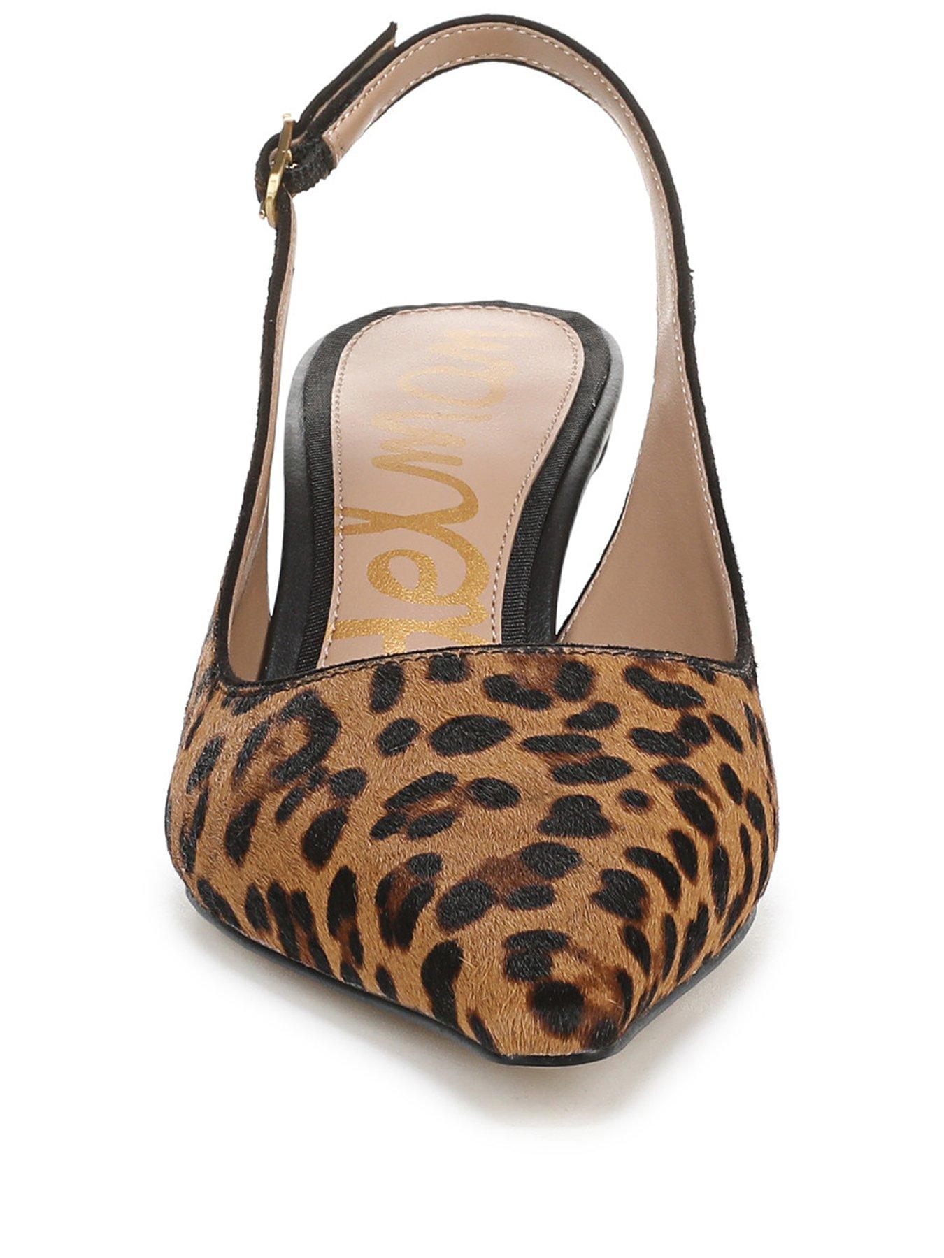 Image 2 of 6 of SAM EDELMAN Bianka Sling Back Heeled Pump - Leopard Print
