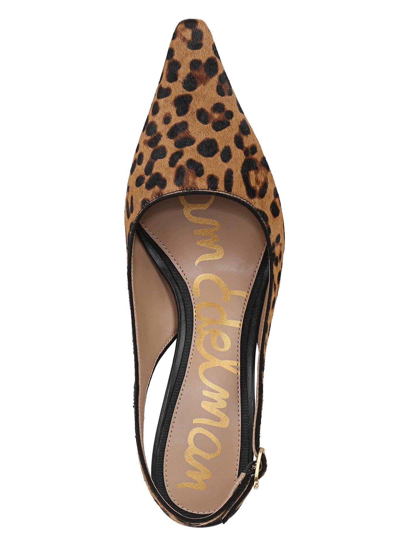 Image 4 of 6 of SAM EDELMAN Bianka Sling Back Heeled Pump - Leopard Print