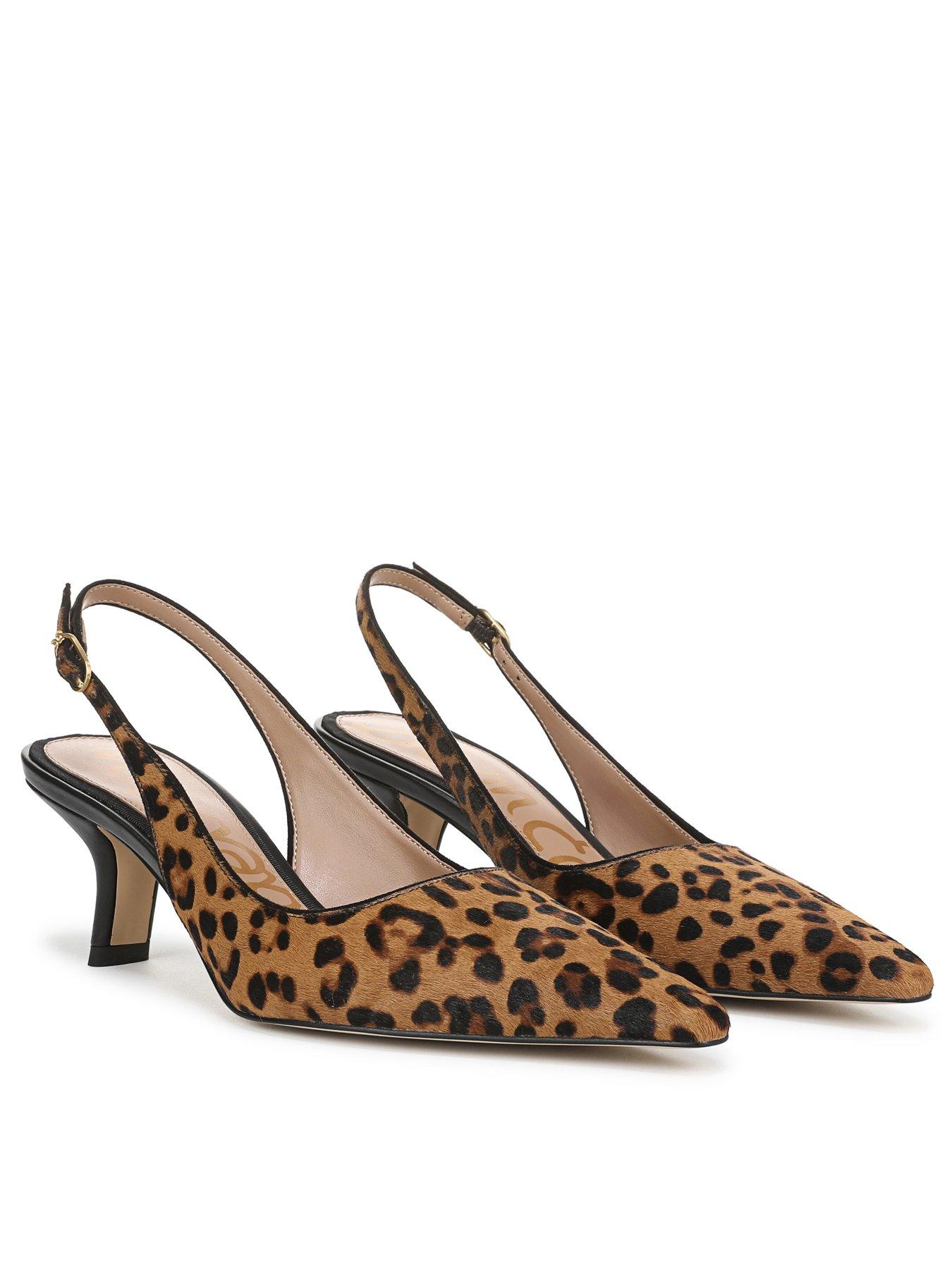Image 6 of 6 of SAM EDELMAN Bianka Sling Back Heeled Pump - Leopard Print