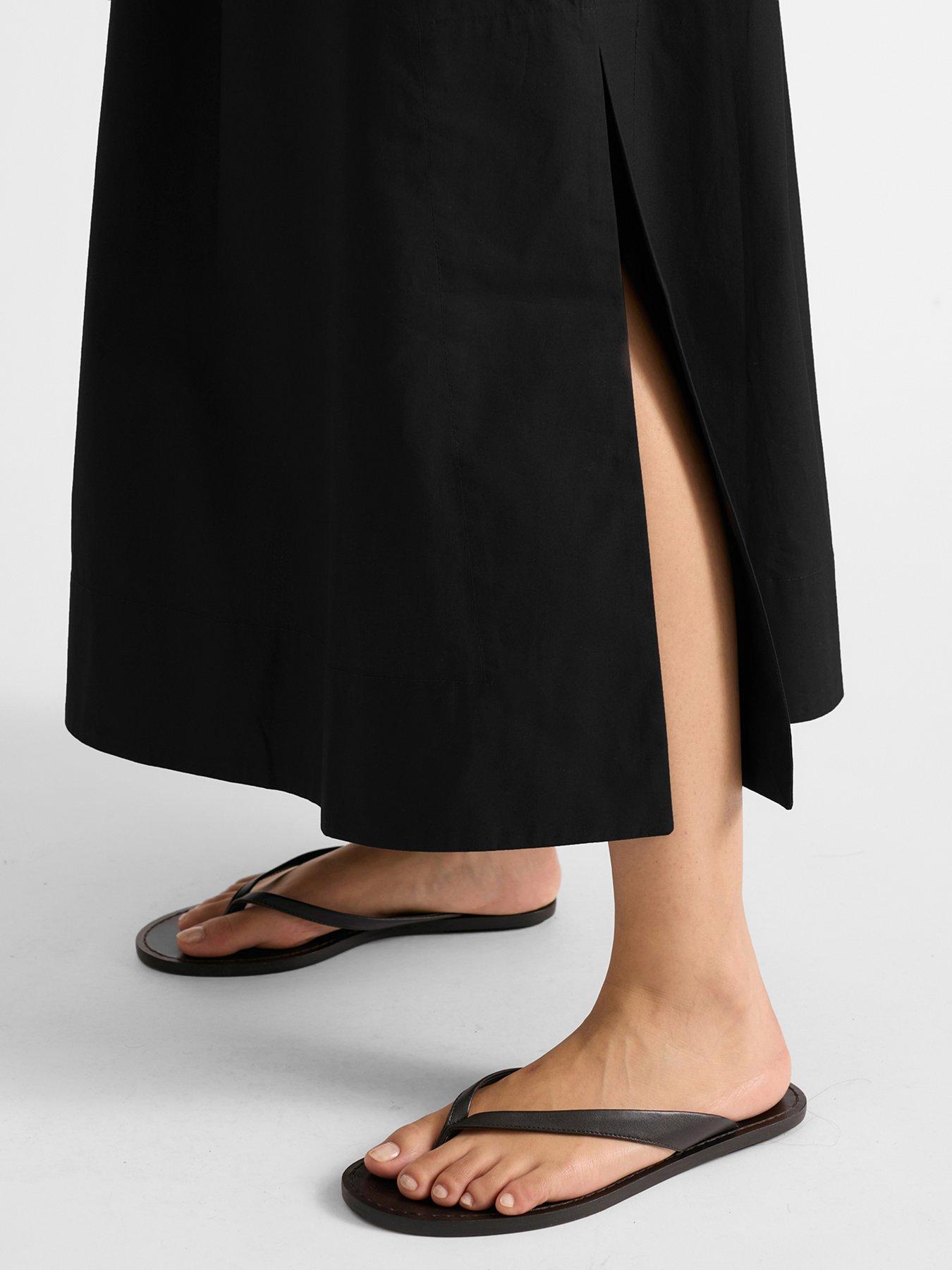 Image 4 of 6 of Albaray Cotton Full Midaxi Skirt - Black