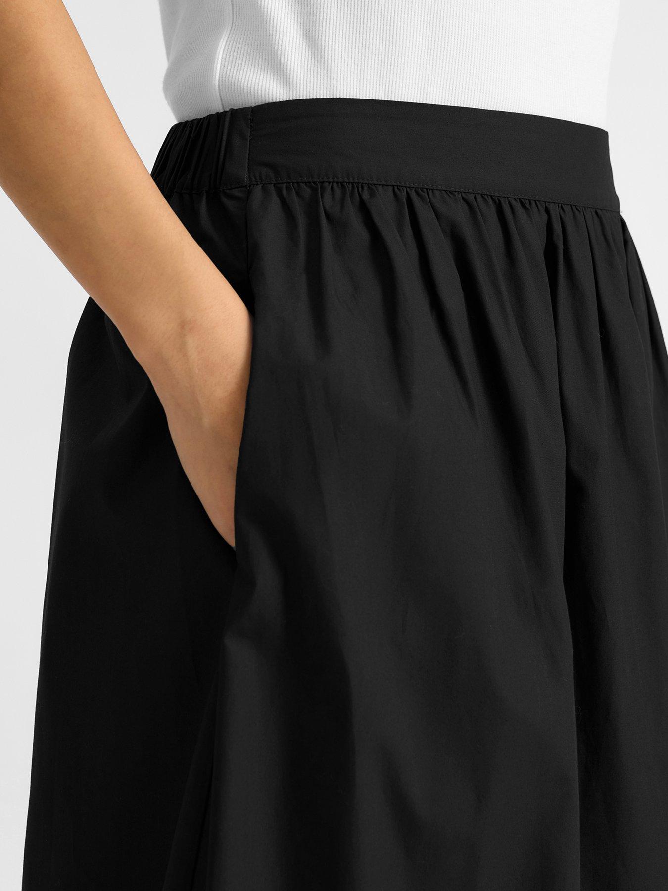 Image 5 of 6 of Albaray Cotton Full Midaxi Skirt - Black