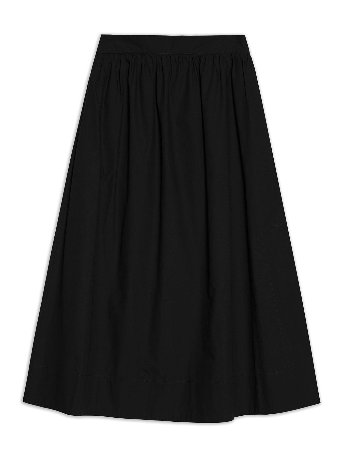 Image 6 of 6 of Albaray Cotton Full Midaxi Skirt - Black