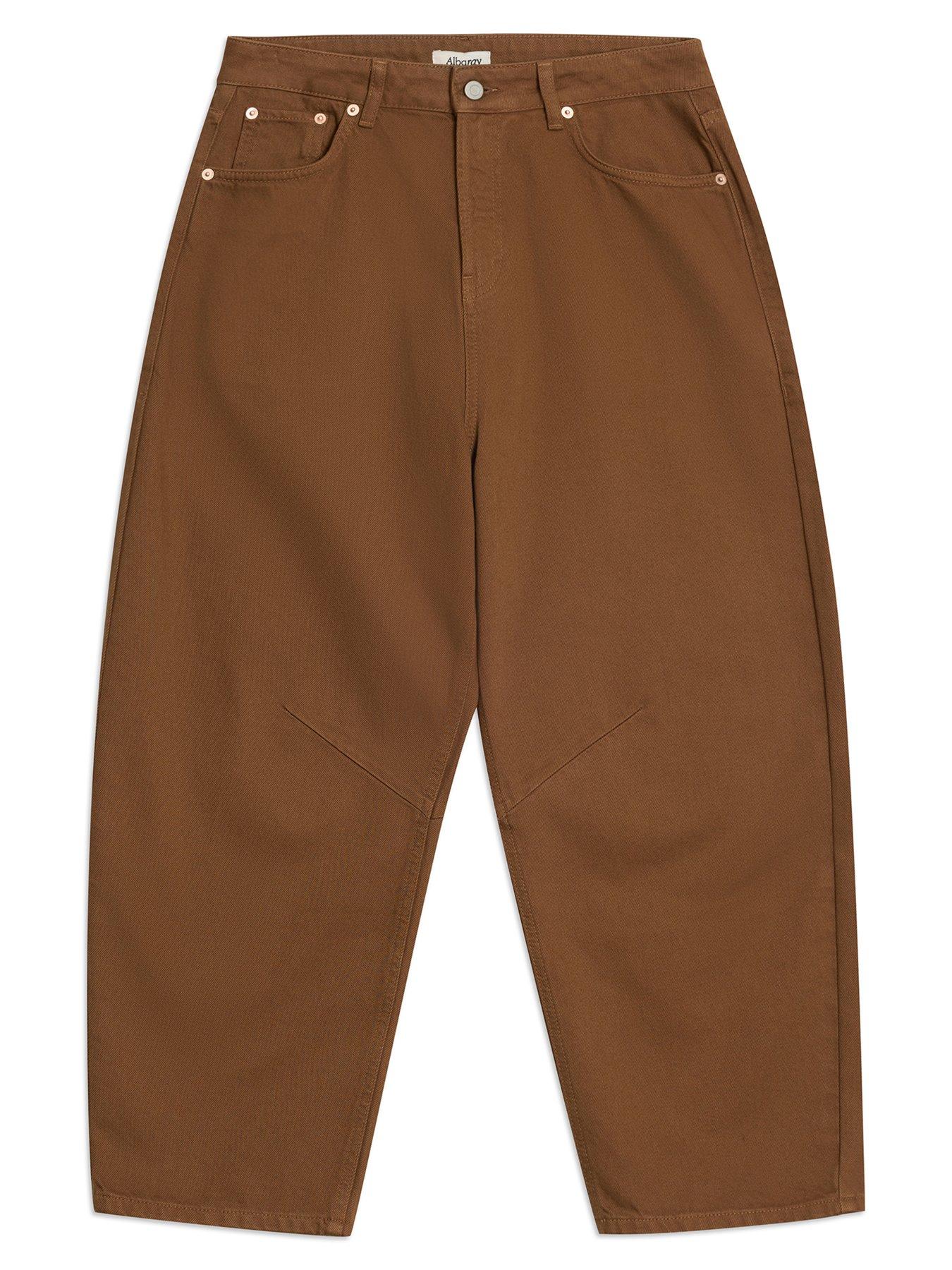 Image 5 of 5 of Albaray Women's Barrel Leg Jeans - Brown