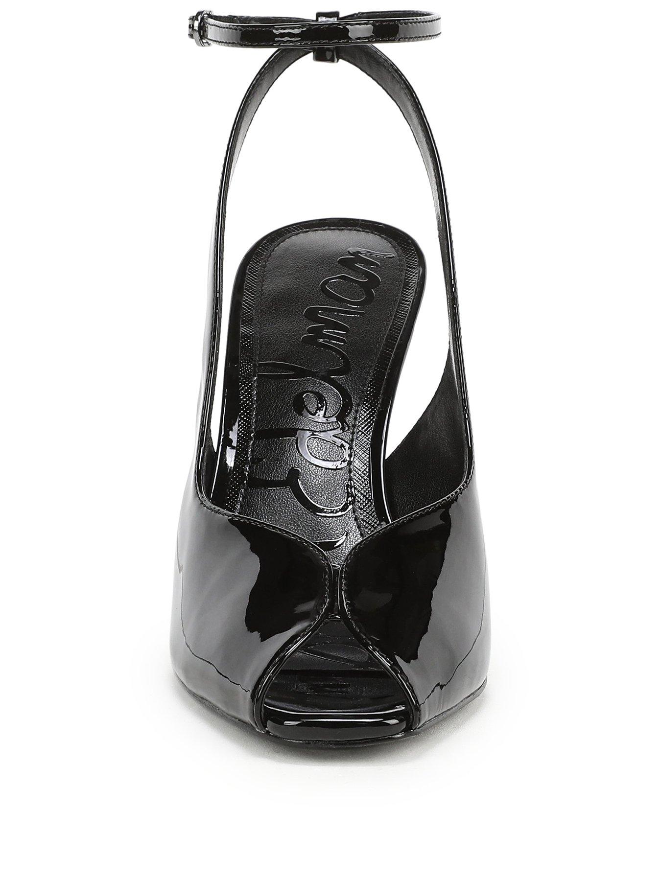 Image 2 of 5 of SAM EDELMAN Esme Peep Toe Ankle Strap Heel Sandal - Black