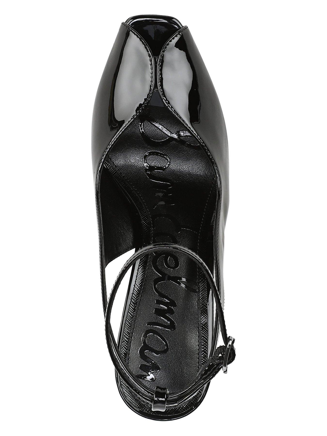 Image 4 of 5 of SAM EDELMAN Esme Peep Toe Ankle Strap Heel Sandal - Black