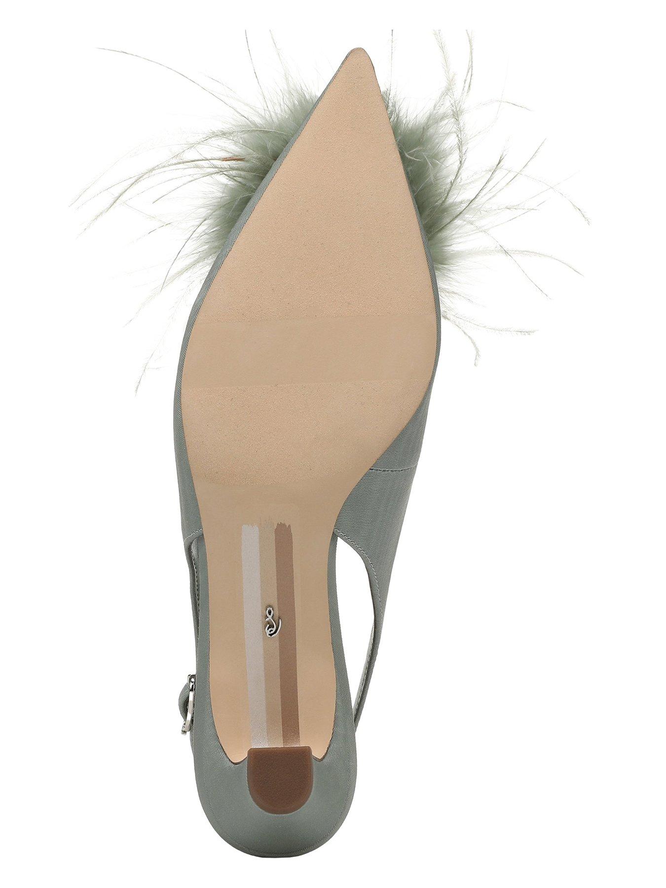Image 5 of 6 of SAM EDELMAN Finch Feather Kitten Heel Pump - Sage