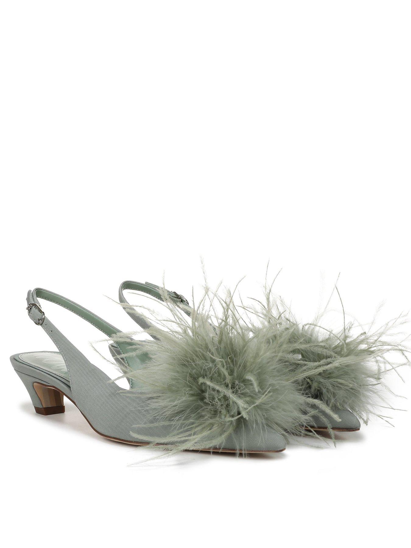 Image 6 of 6 of SAM EDELMAN Finch Feather Kitten Heel Pump - Sage