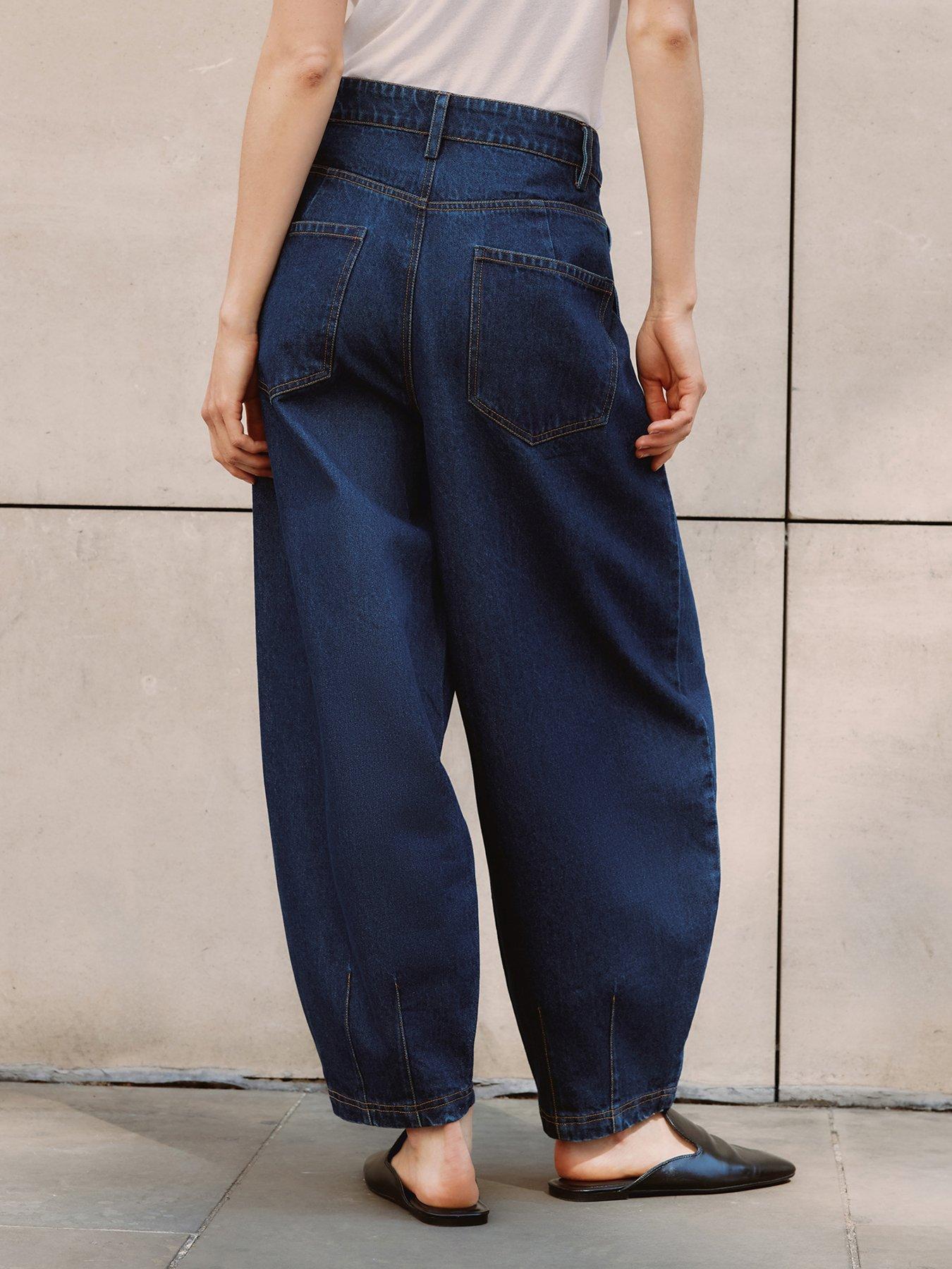 Image 2 of 6 of Albaray Women's Balloon Leg Denim Jeans - Blue