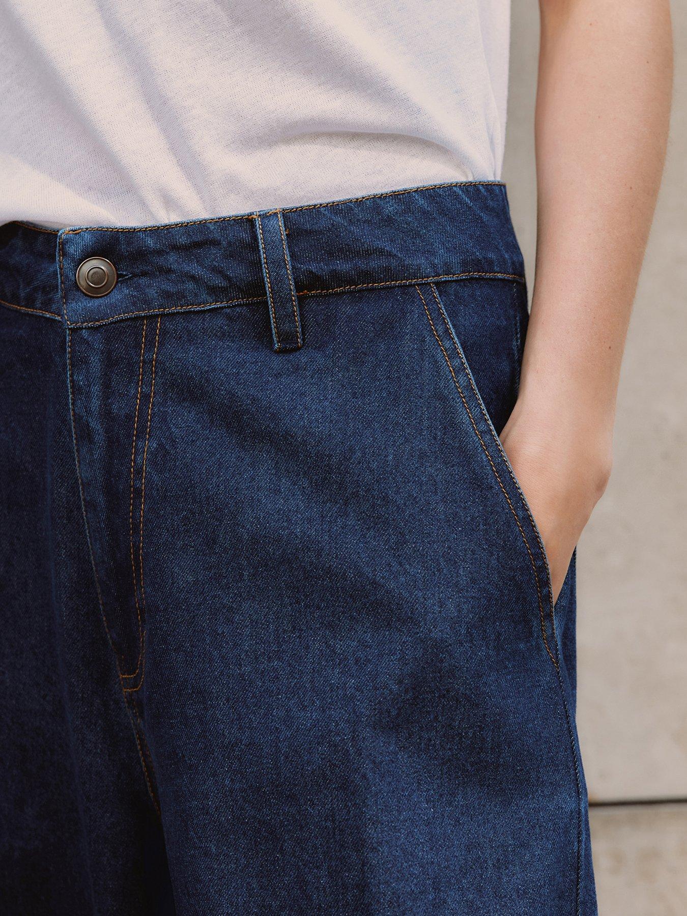 Image 5 of 6 of Albaray Women's Balloon Leg Denim Jeans - Blue