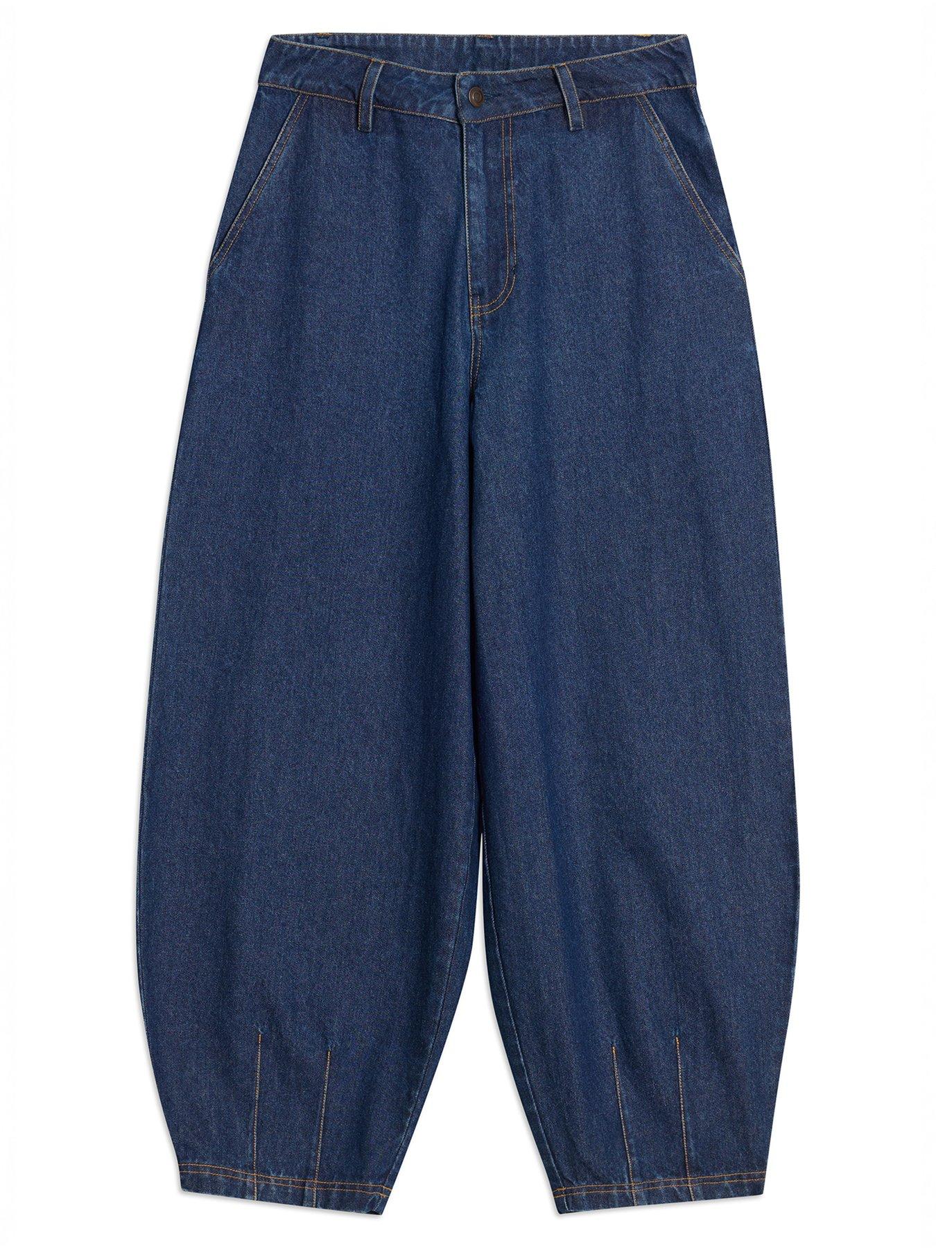 Image 6 of 6 of Albaray Women's Balloon Leg Denim Jeans - Blue