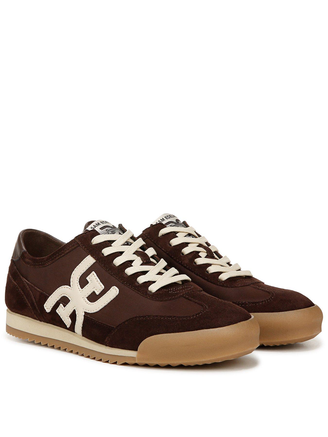 SAM EDELMAN Ivey Lace Up Trainer - Brown