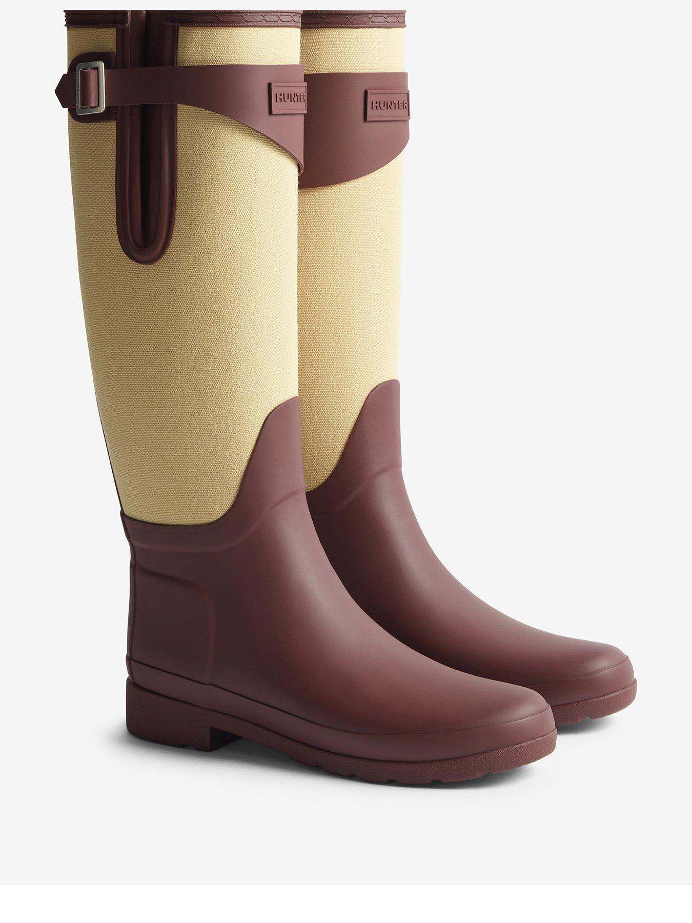 Image 2 of 4 of Hunter Womens Refined Tall Canvas Boot - Red