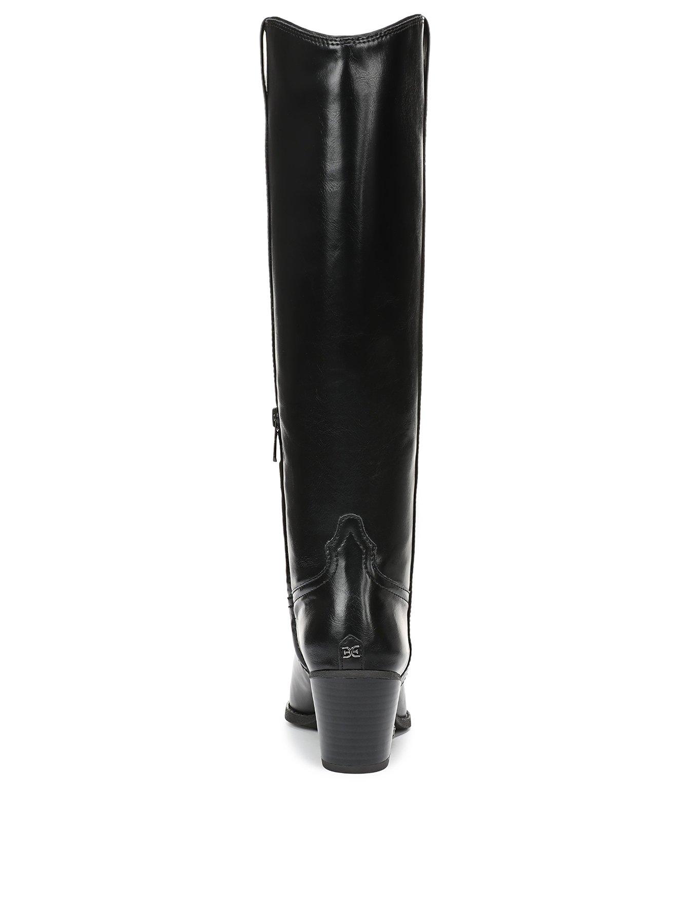 Image 3 of 6 of SAM EDELMAN Wyatt Knee High Cow Boy Boot - Black