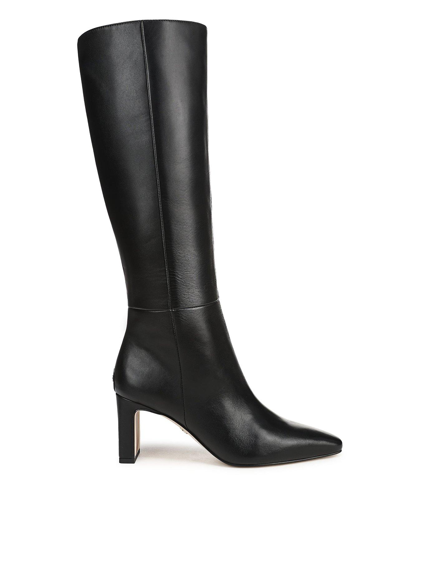 Image 2 of 7 of SAM EDELMAN Sylvia Knee High Leather Boot - Black