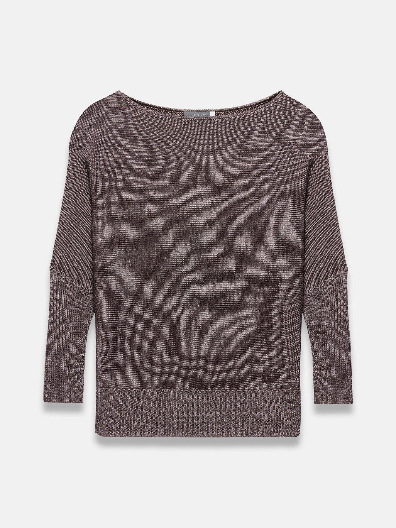 Image 5 of 6 of Mint Velvet Metallic Knitted Top - Silver