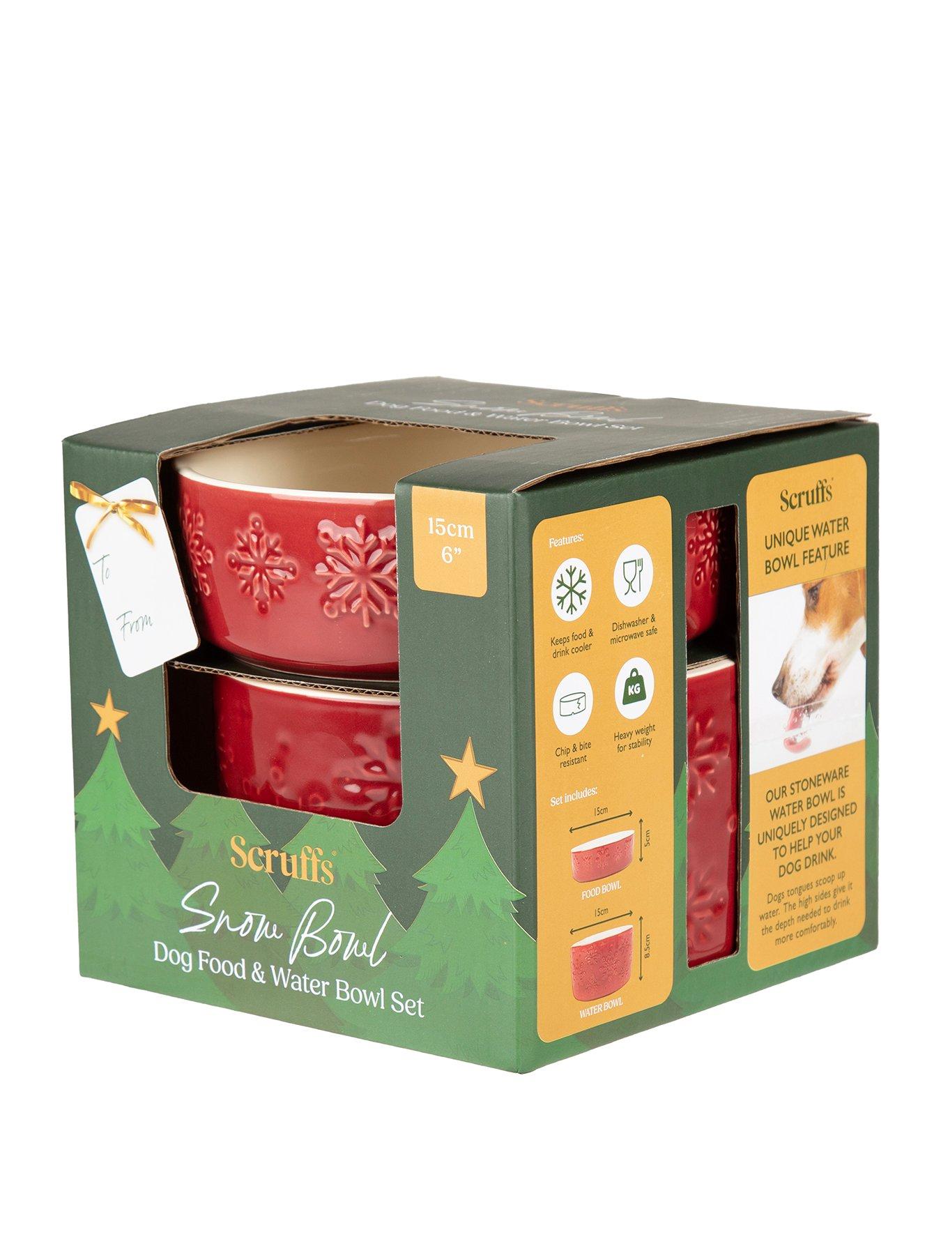 Image 2 of 5 of Scruffs Snow Bowl Food & Drink Bowl Gift Set - Red 15cm