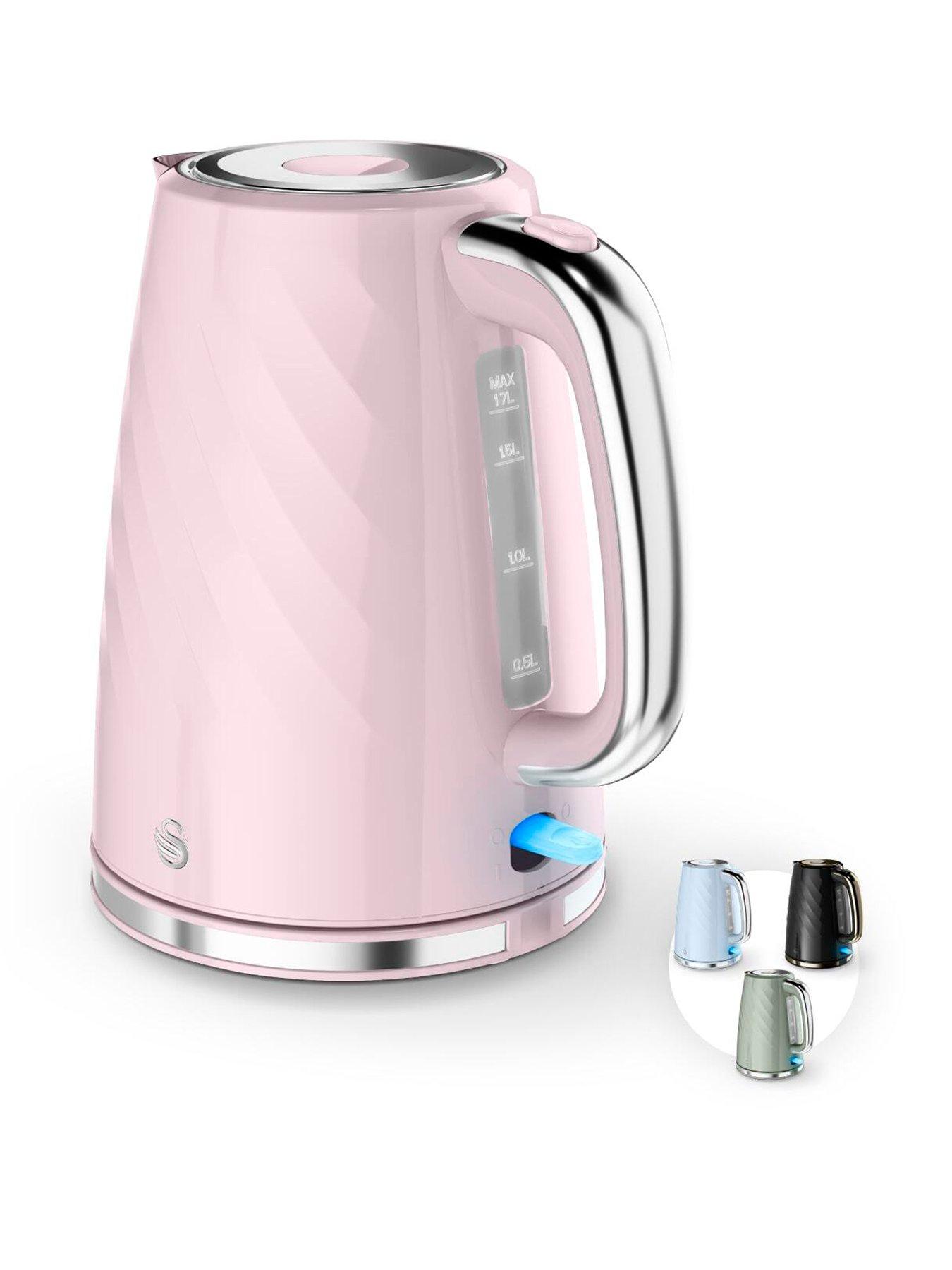 Swan Windsor 1.7L Kettle - Rapid Boil, Anti-Slip Feet, 3kW - Pink