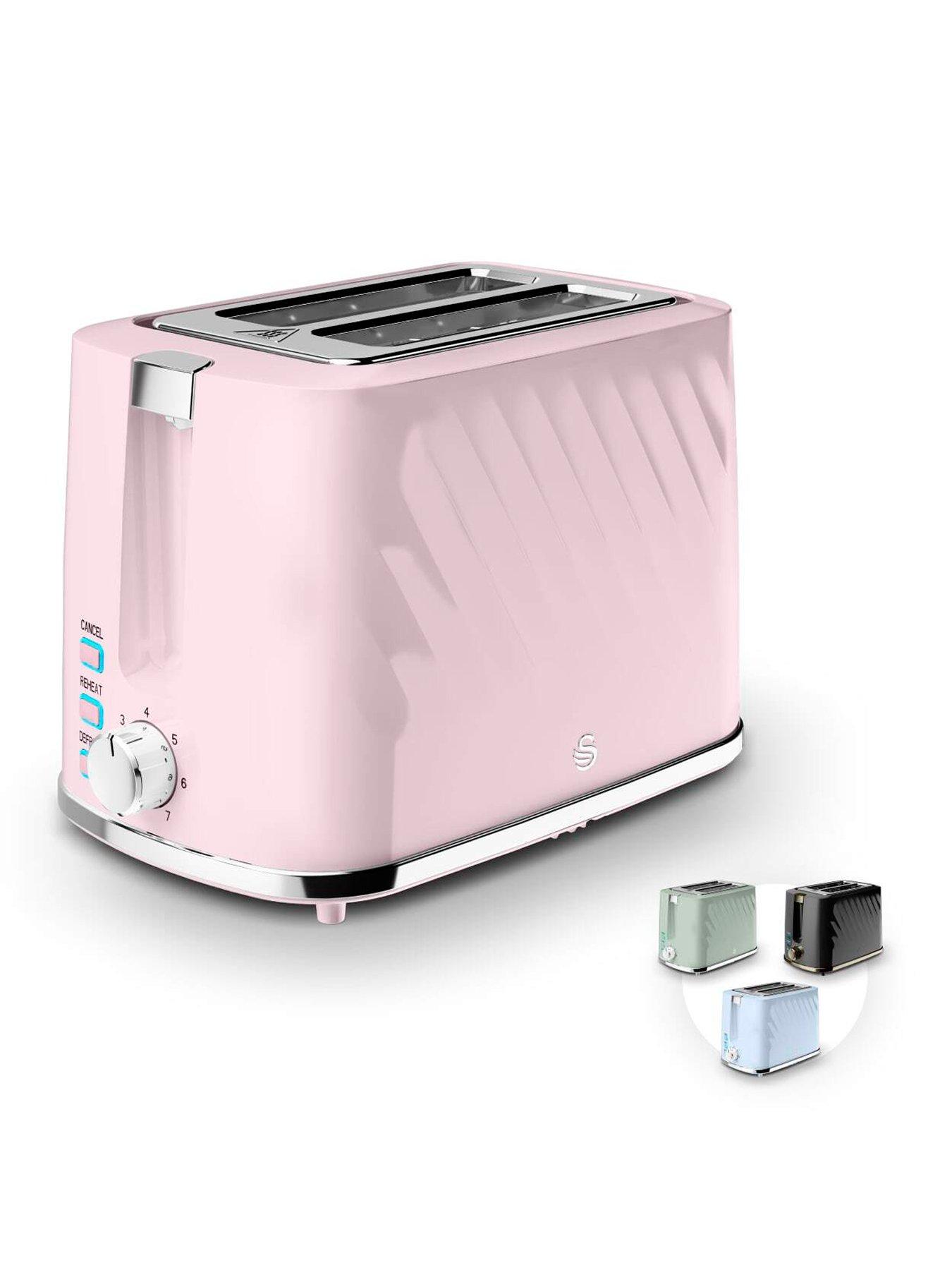 Swan Windsor 2 Slice Toaster with 7 Browning Levels, 900W, Pink
