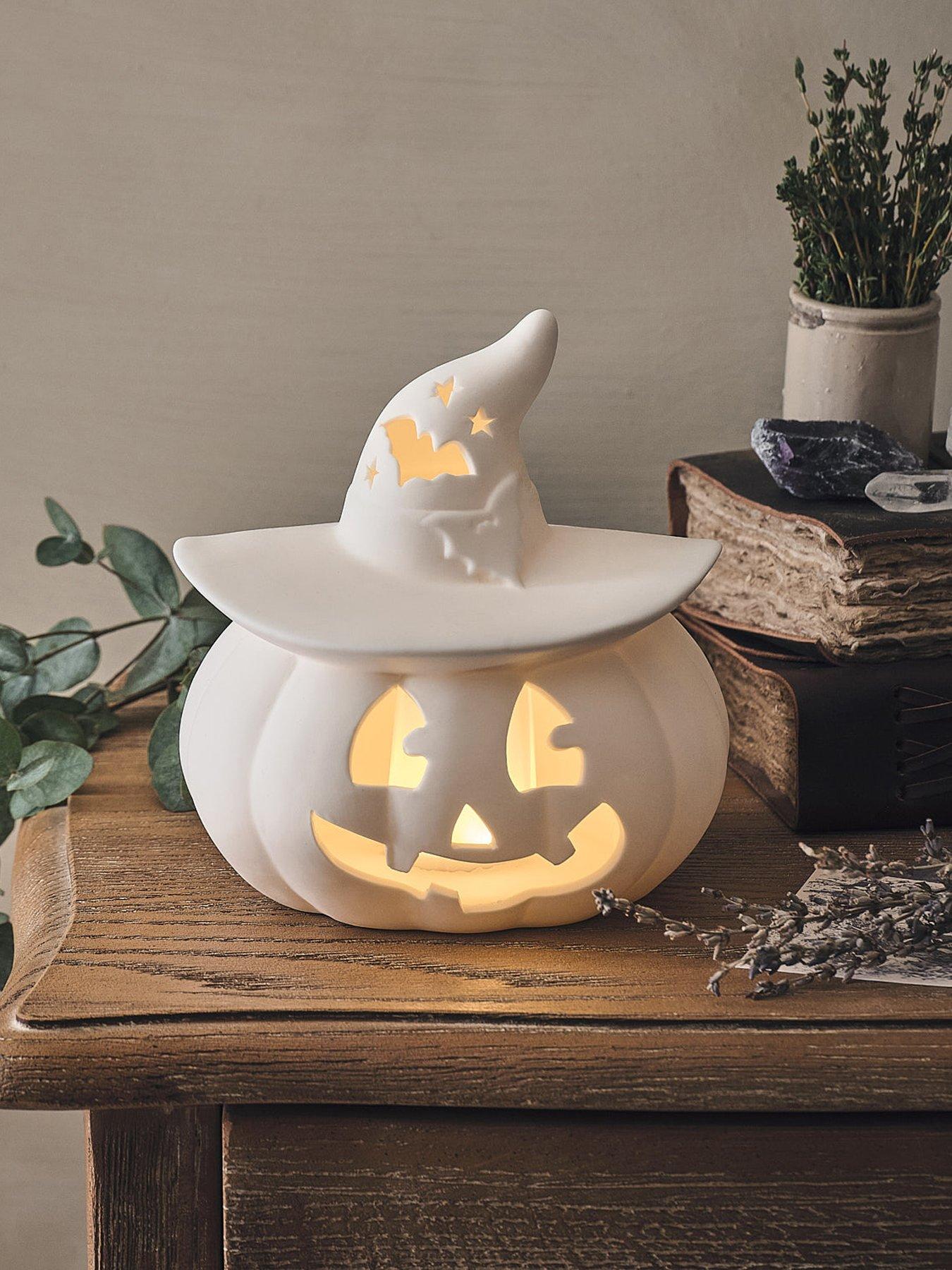 Lights4Fun Ceramic Halloween Pumpkin