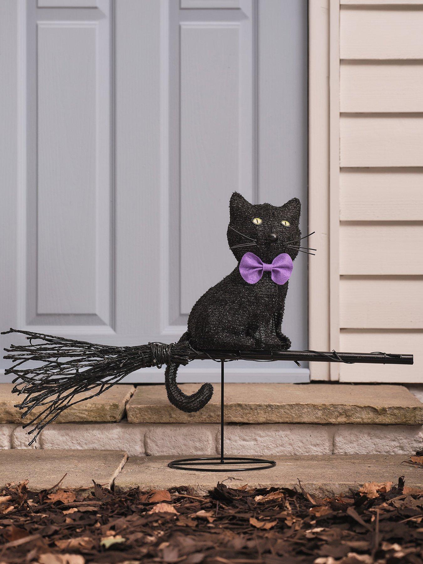 Image 2 of 6 of Lights4Fun Witchy Cat On Broom