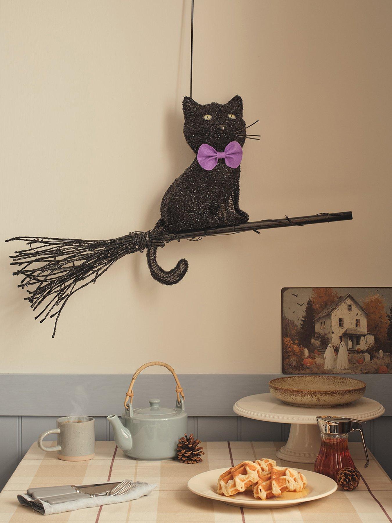 Image 5 of 6 of Lights4Fun Witchy Cat On Broom