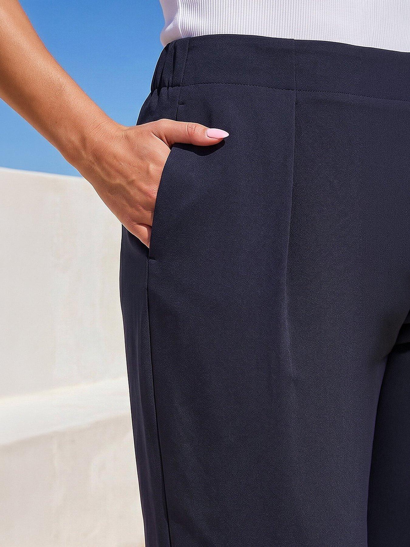 Image 2 of 4 of Roman Pull On Pleated Stretch Skirt - Blue