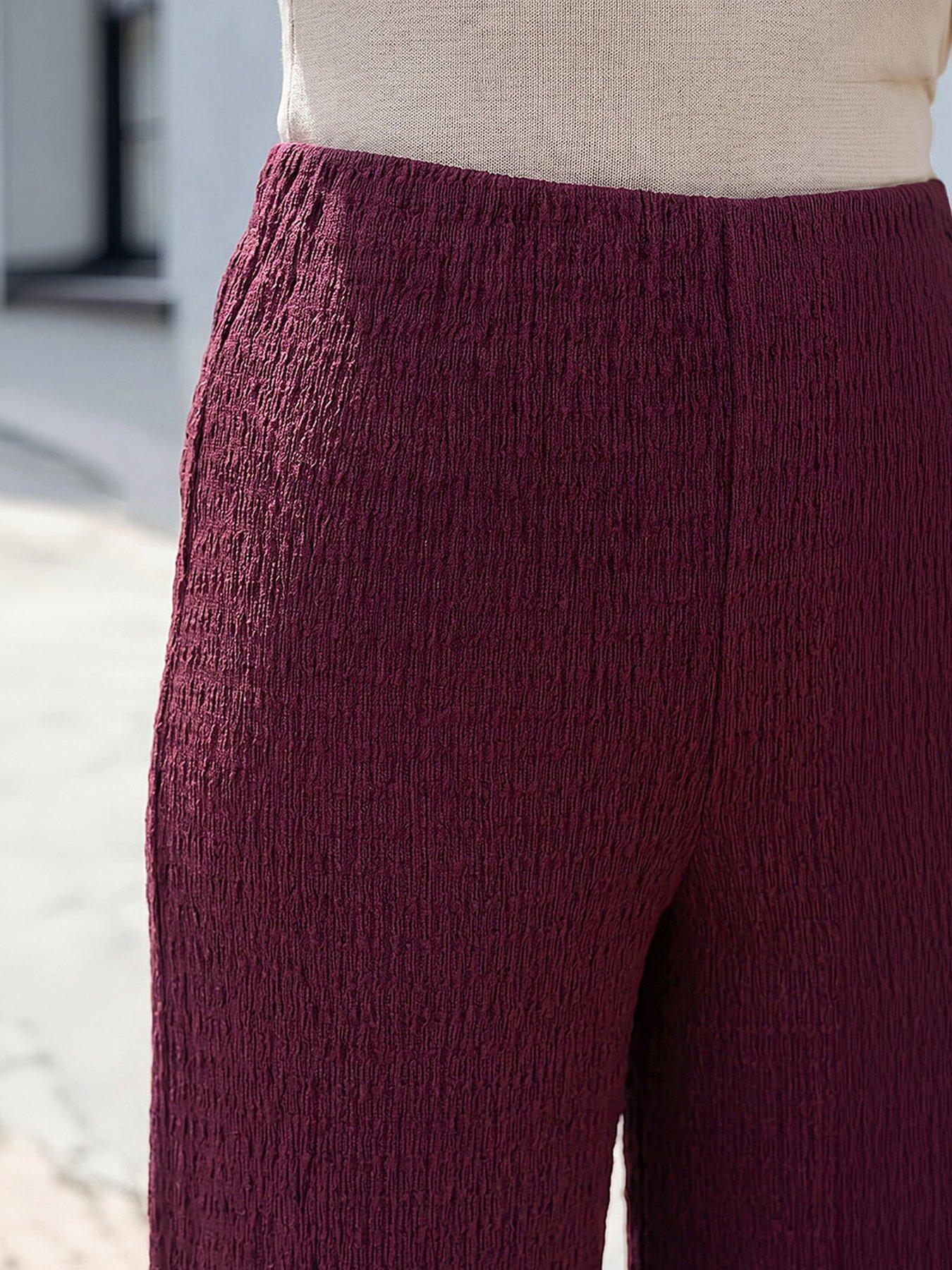 Image 2 of 4 of Roman Petite Textured Stretch Trouser