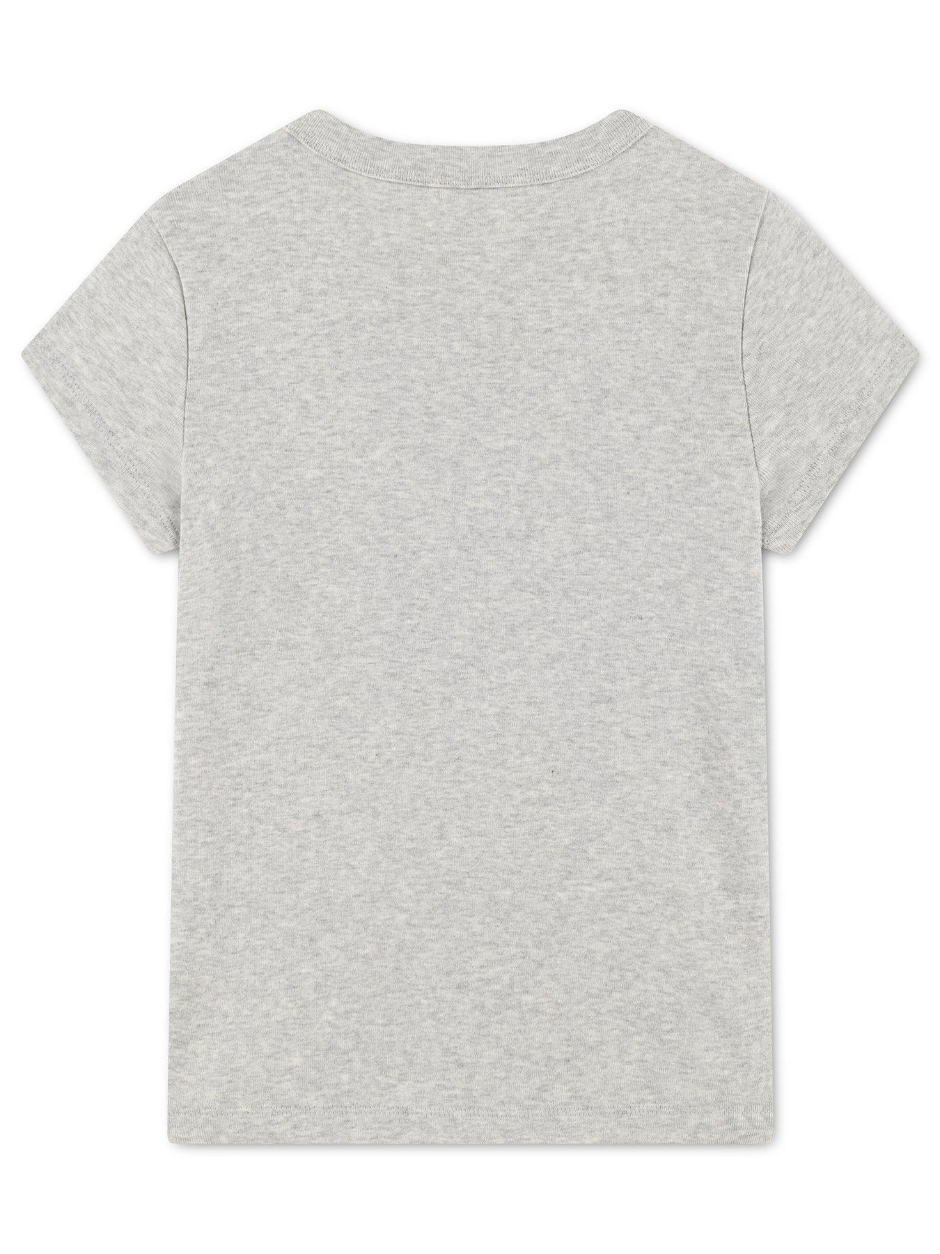Image 2 of 3 of Abercrombie & Fitch Girls Y2k Core Script Short Sleeve Baby T-shirt - Grey