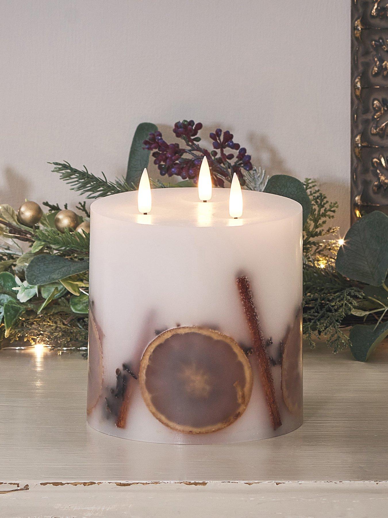 Image 1 of 6 of Lights4Fun Truglow LED 3 Wick Winter Candle