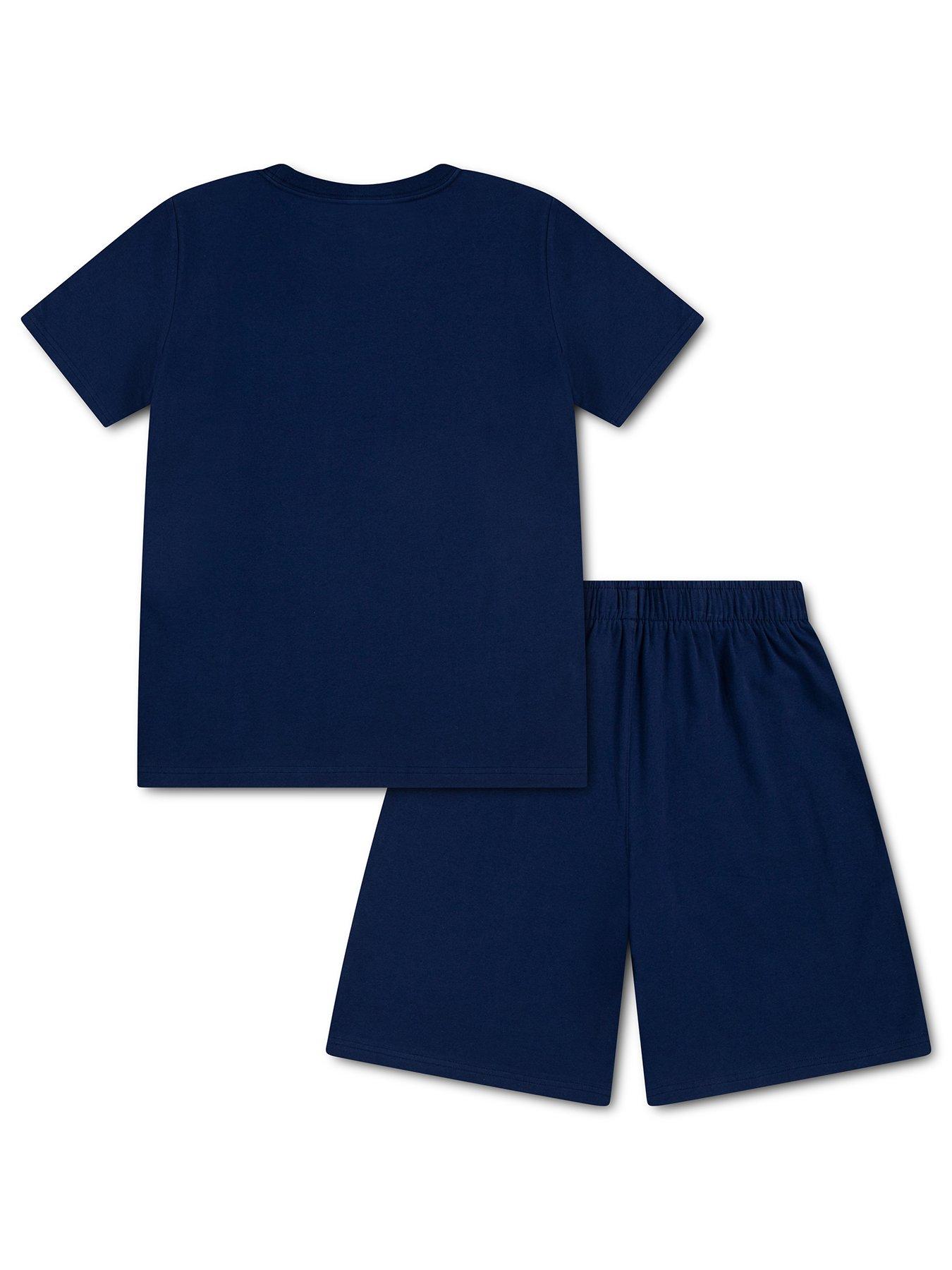 Image 2 of 4 of Polo Ralph Lauren Boys' Short Sleeve T-Shirt &amp; Shorts Pyjama Set - Navy