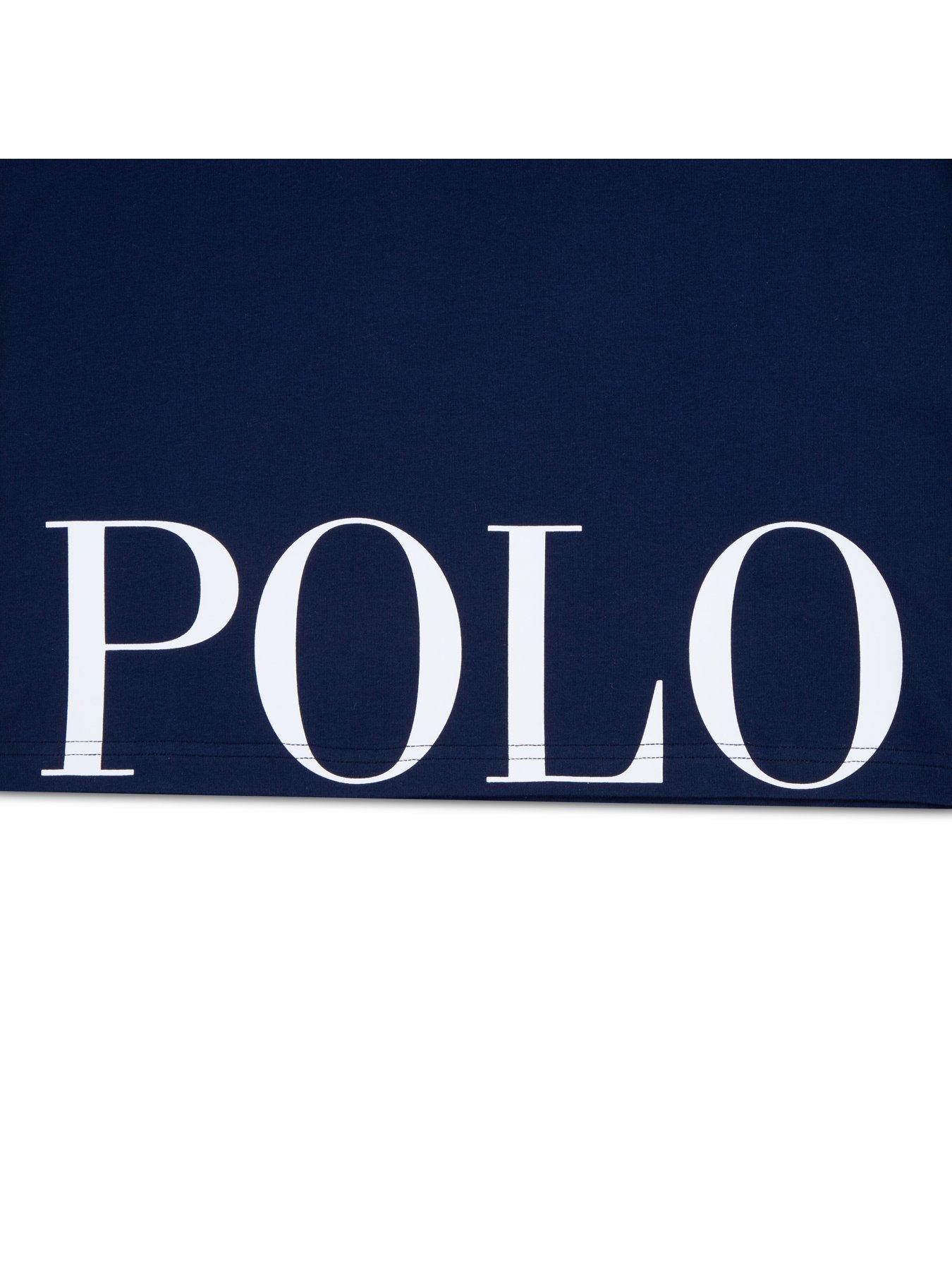 Image 3 of 4 of Polo Ralph Lauren Boys' Short Sleeve T-Shirt &amp; Shorts Pyjama Set - Navy